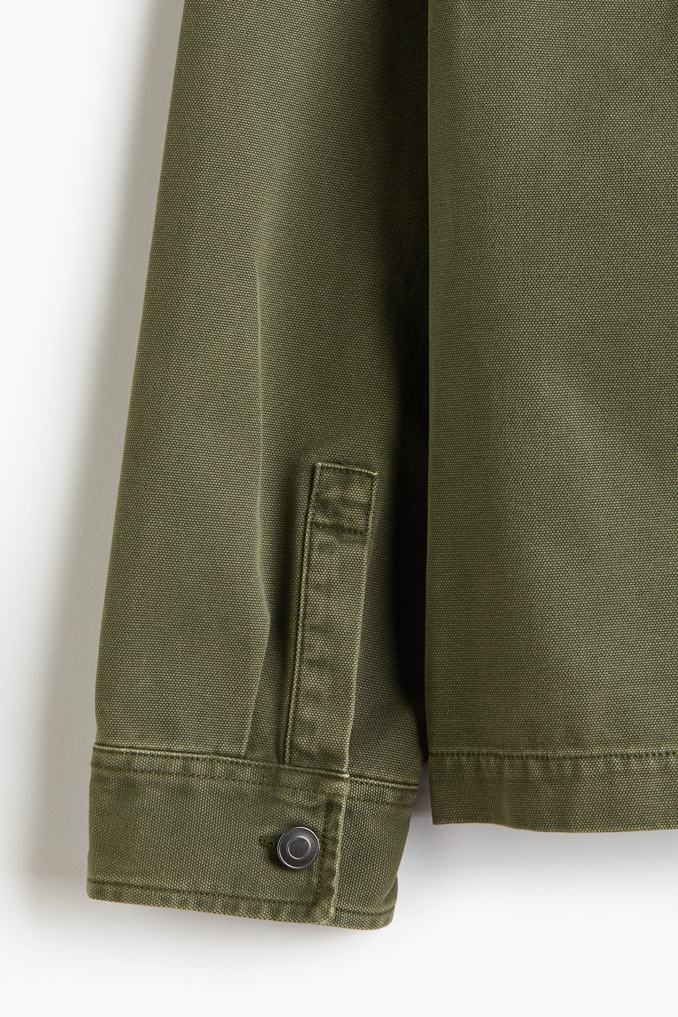 이미지 확대 보기: 캔버스 오버셔츠 - 그린 - Men | H&M KR 3