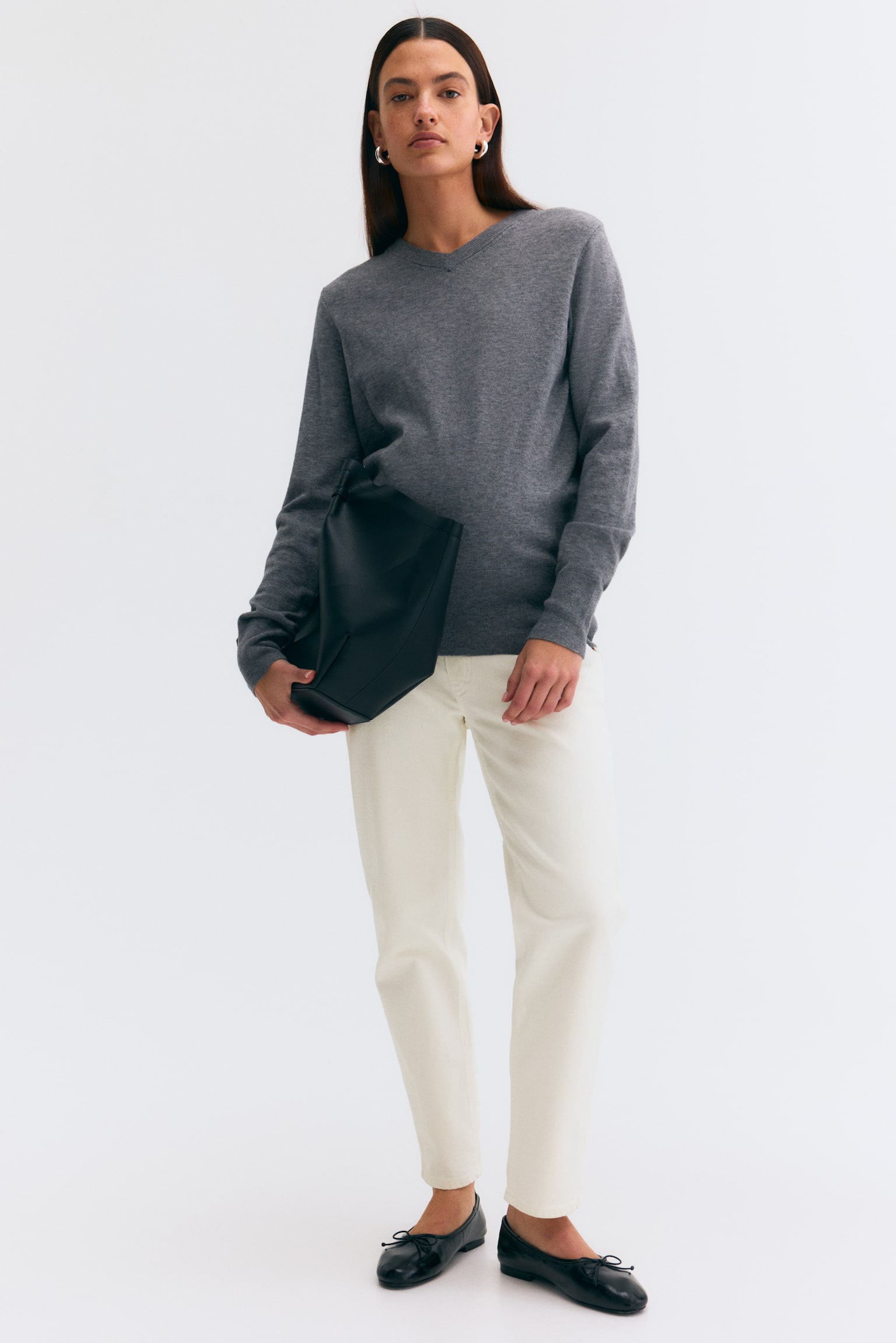 MAMA Slim Mom Ankle Jeans - לבן/כחול ג'ינס - 1