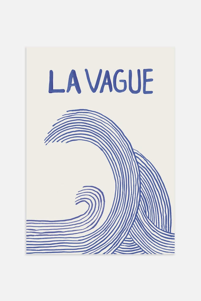 La Vague Poster - Blue - 1
