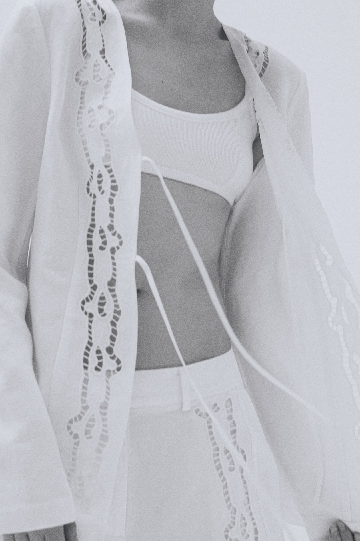 Tie-Front Linen-Blend Jacket - image 2