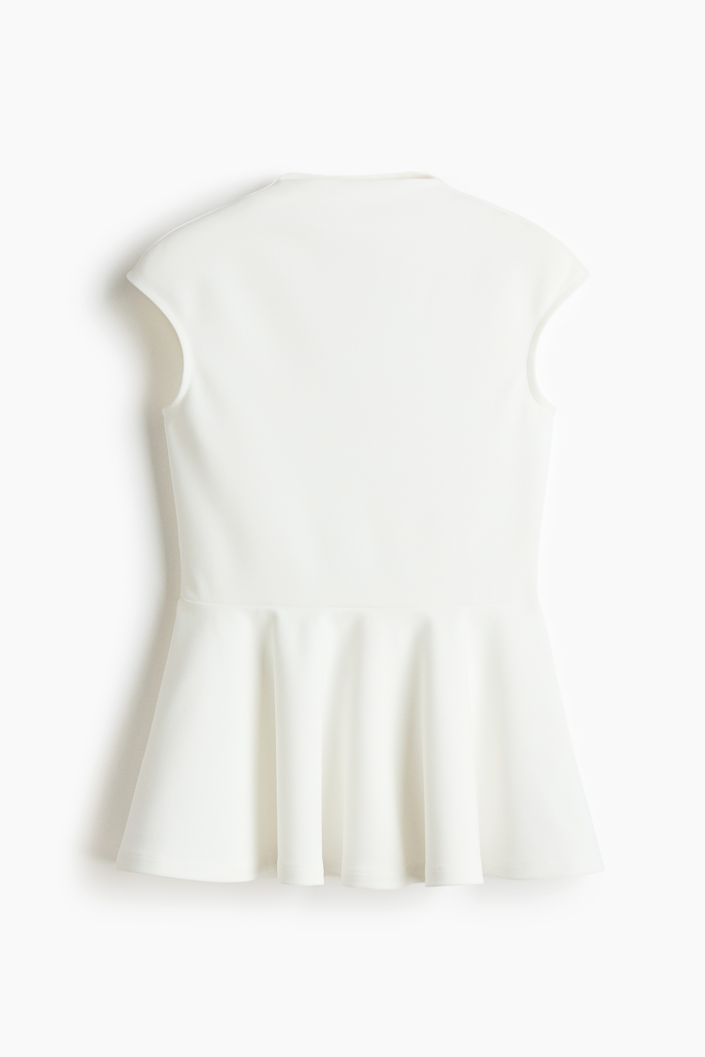 Top con peplum in jersey Ponte di Roma - Bianco/Turchese polvere