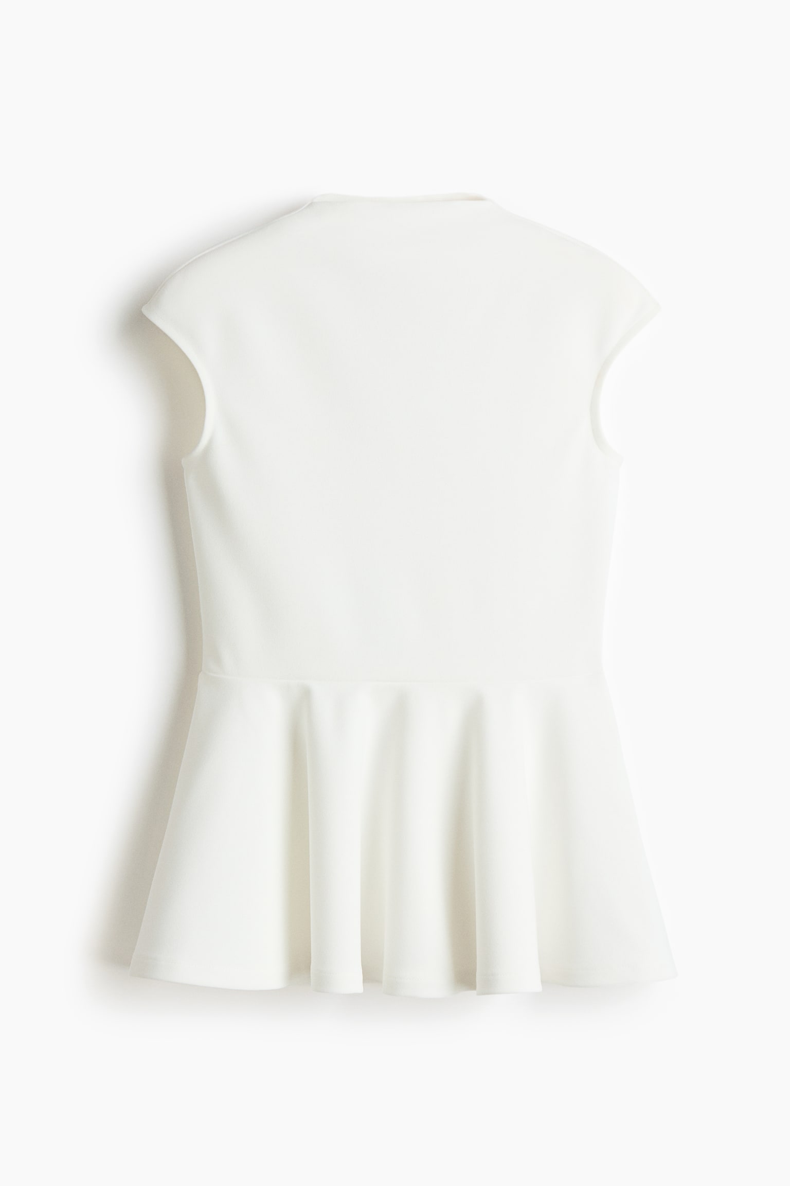 Женский топ H&M Ponte Peplum Top, цвет: Белый — фото 1