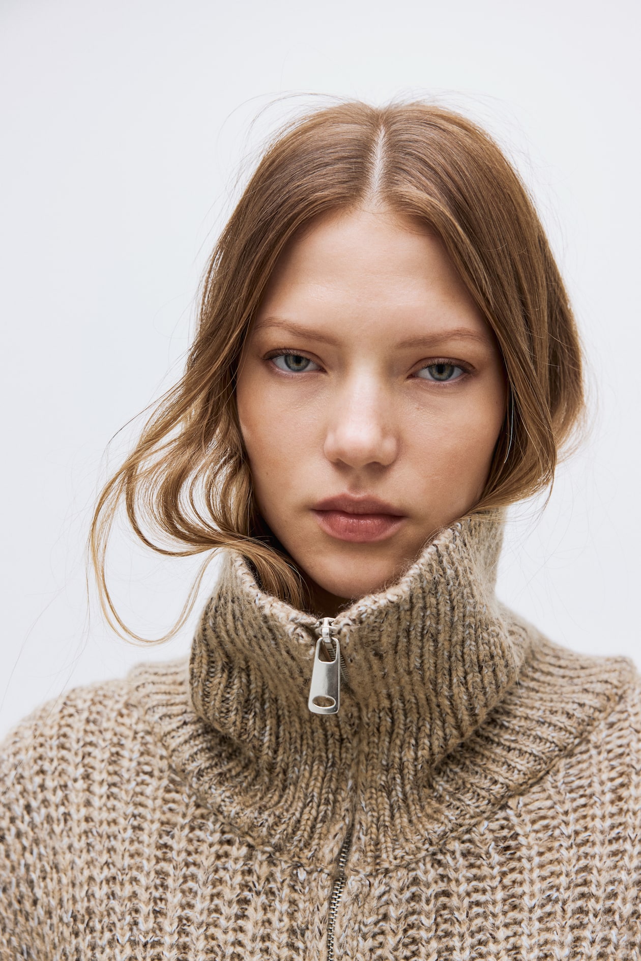Rib-Knit Cardigan with Zipper - image 2