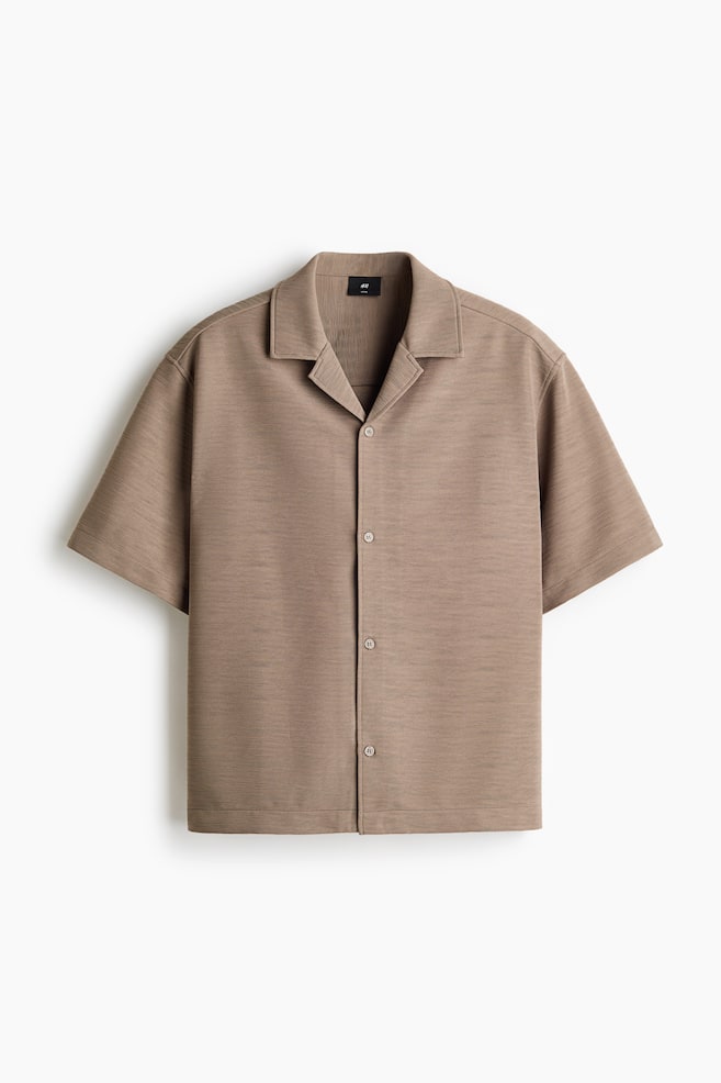Casual overhemd - Loose Fit - Beige/Wit/Lichtblauw - 1