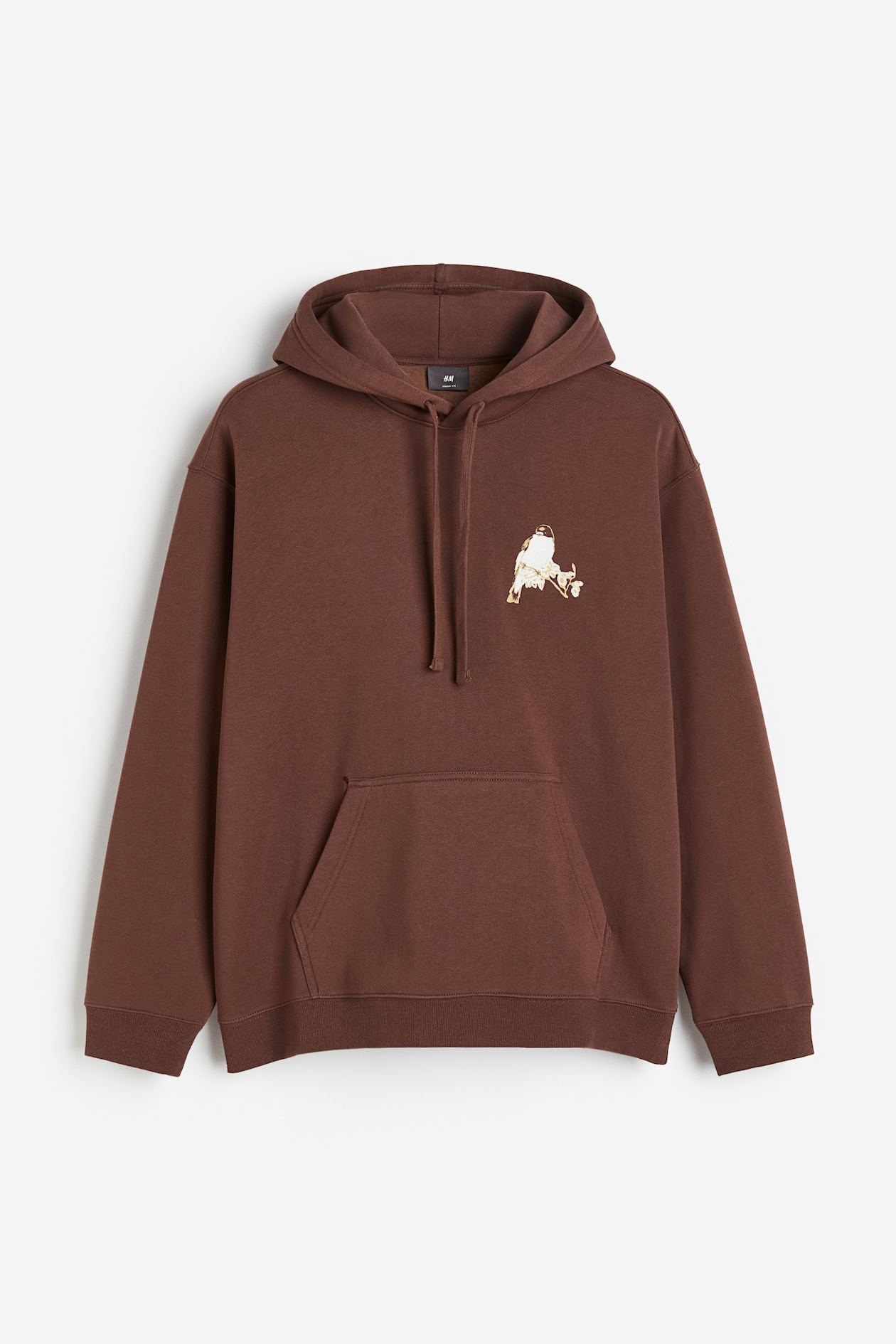 Loose Fit Printed hoodie Brown/Bird Men H&M IN - Main Image