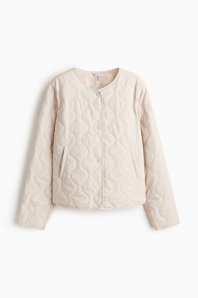 Quilted Nylon Jacket - Powder pink/Light blue - 1
