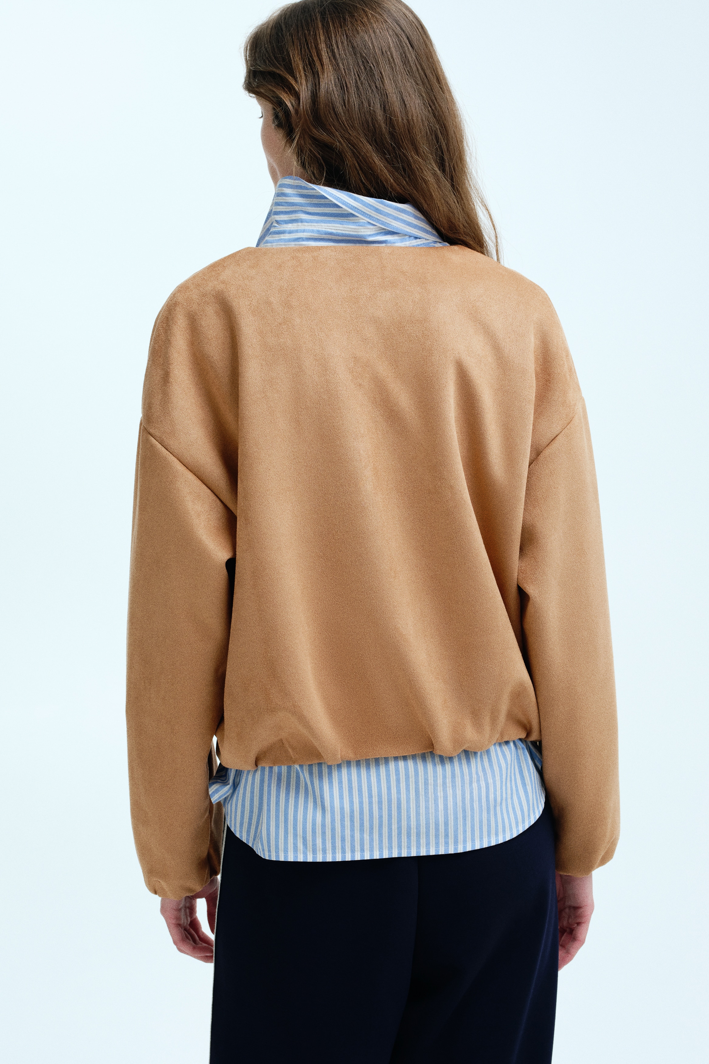 Oversized jersey jacket