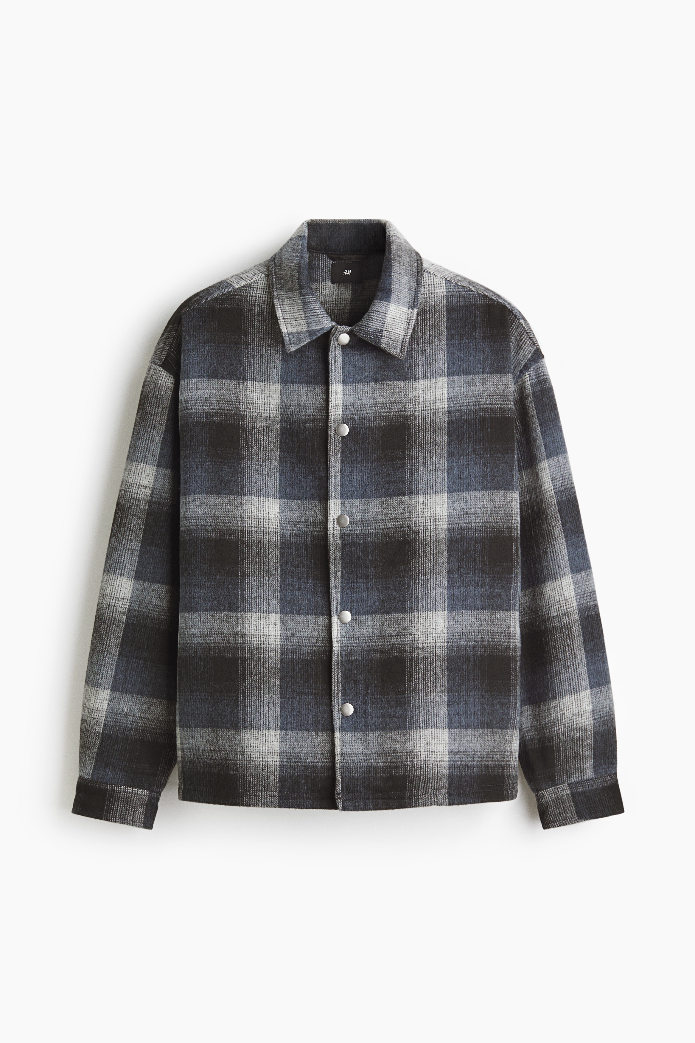 Relaxed Fit overshirt - Dark blue/Checked/Brown/Checked