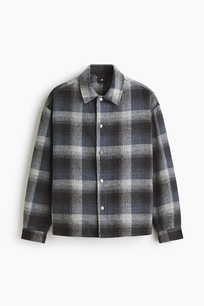 Overshirt Relaxed Fit - Blu scuro/quadri - 1