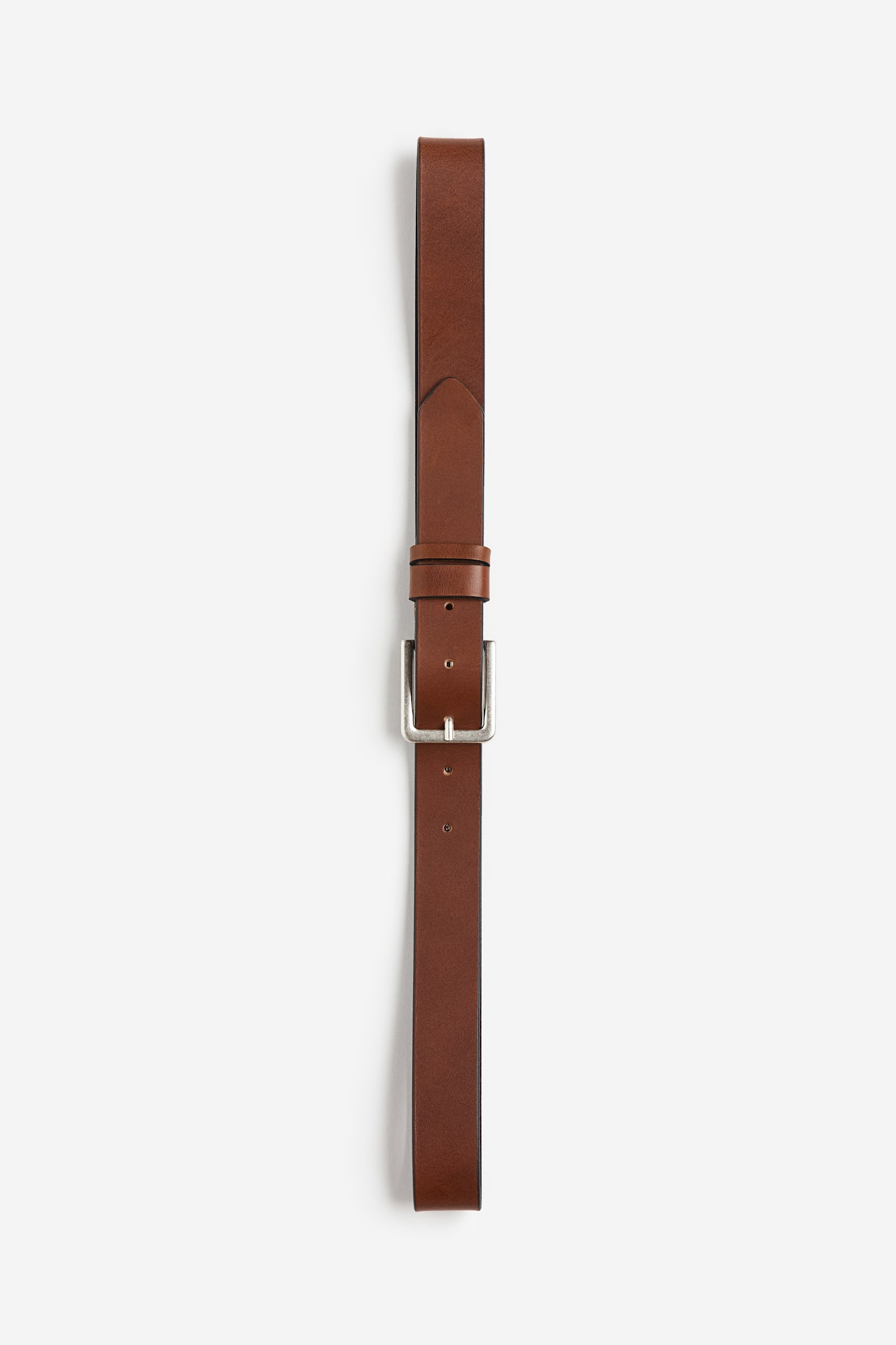 Leather belt - Light brown/Black - 1