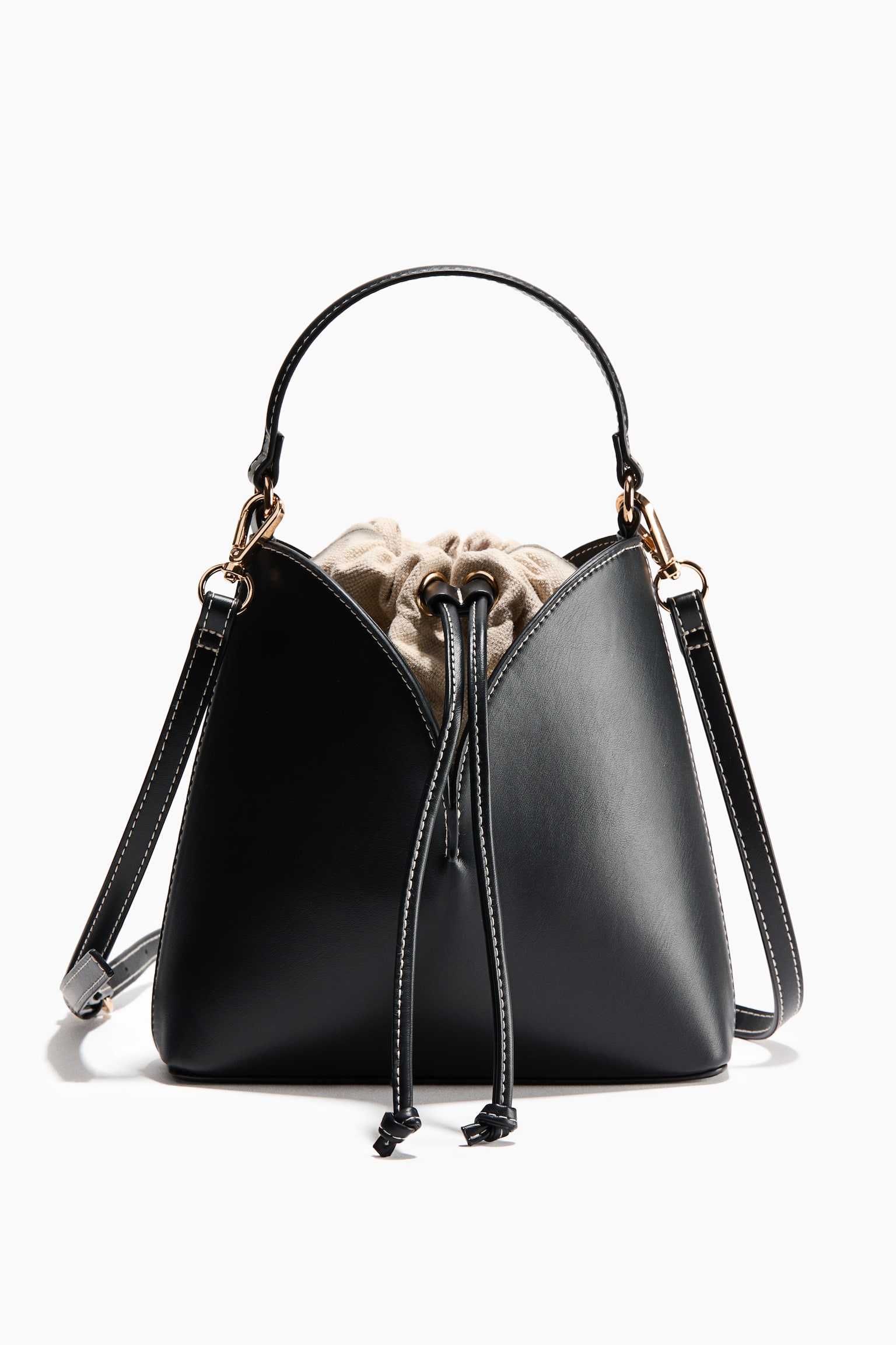 Crossbody bucket bag - Black - 1