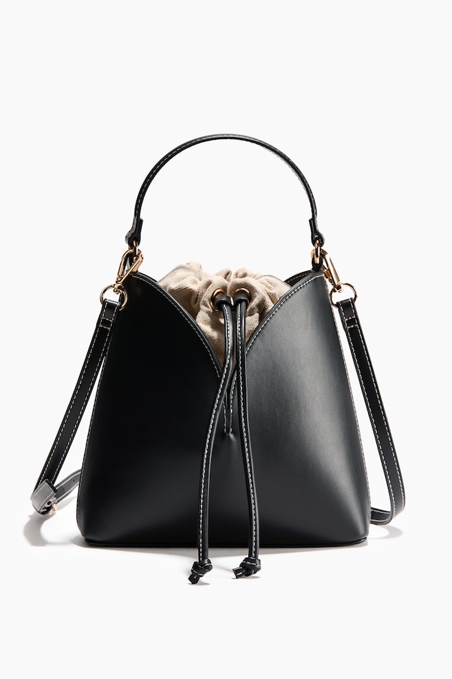 Sac seau crossbody-Noir - 1
