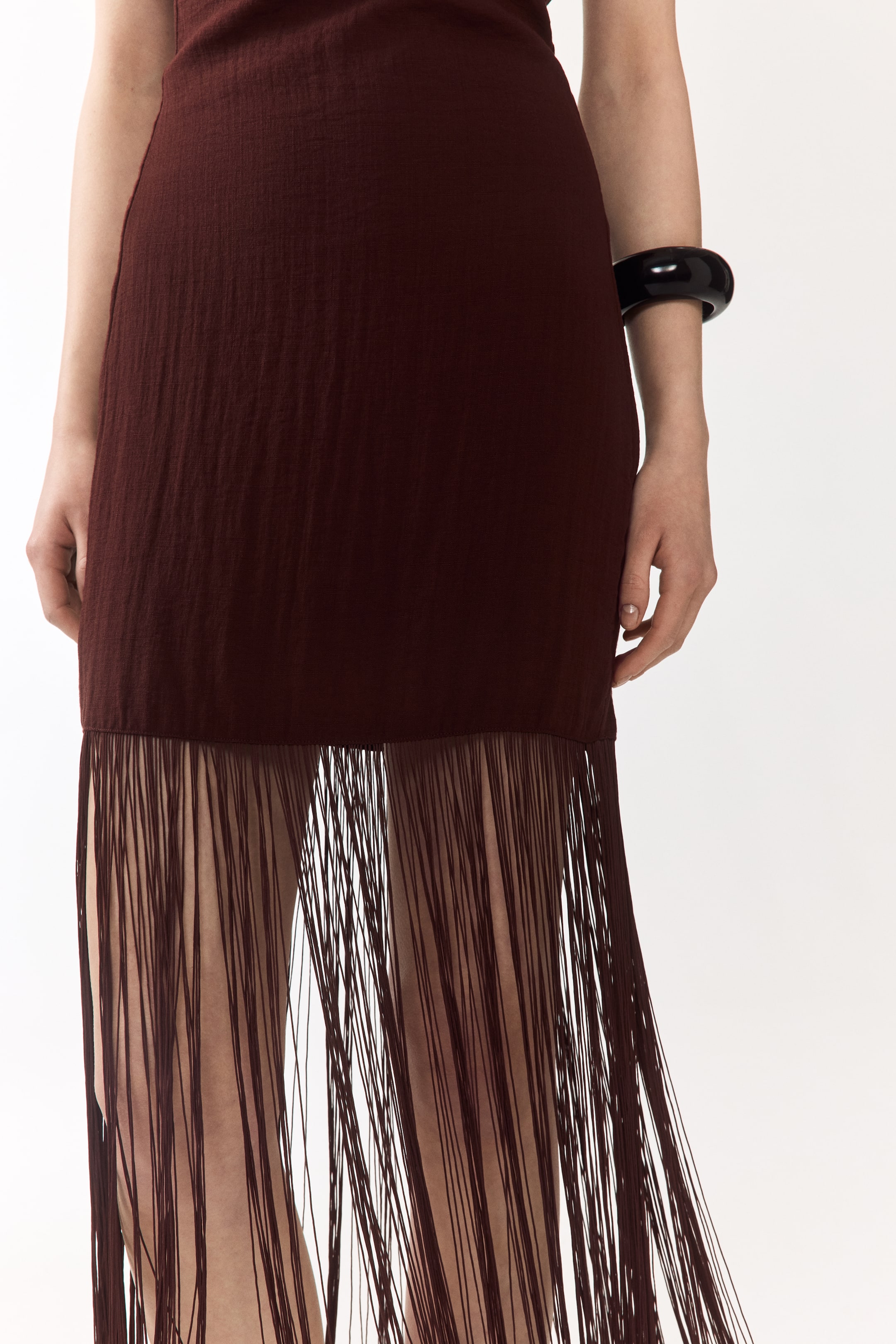 Robe bandeau à franges