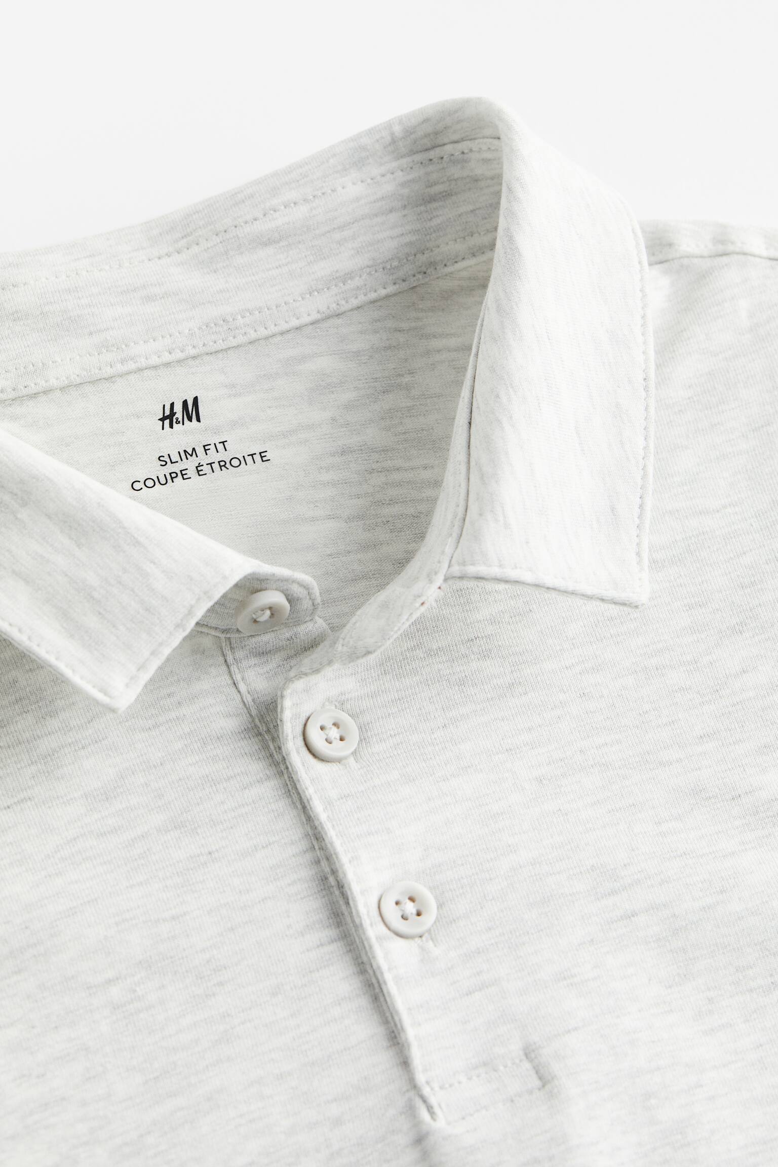 Áo polo Slim Fit - Màu xám nhạt đốm/Màu đen/Màu xanh tím than - 2