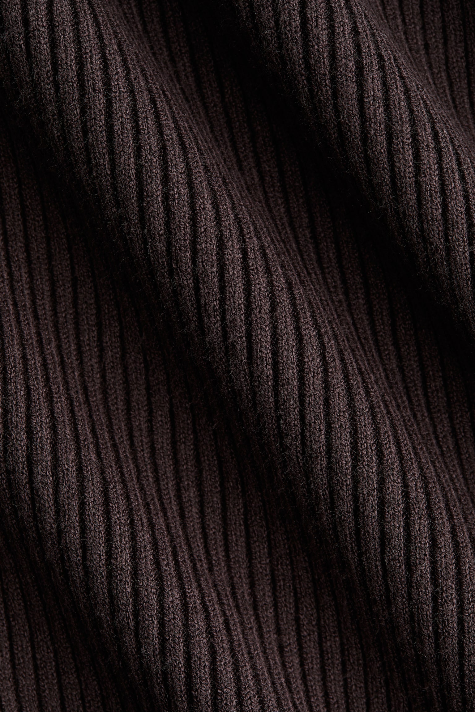 Женское платье H&M Rib-Knit, цвет: Тёмный коричневый — фото 2