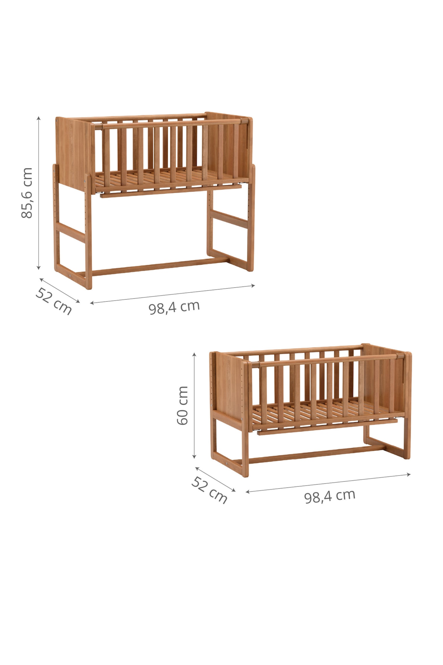 2-in-1 Co-sleeper / Aanschuifbedje - Nuage - Walnoot - 4
