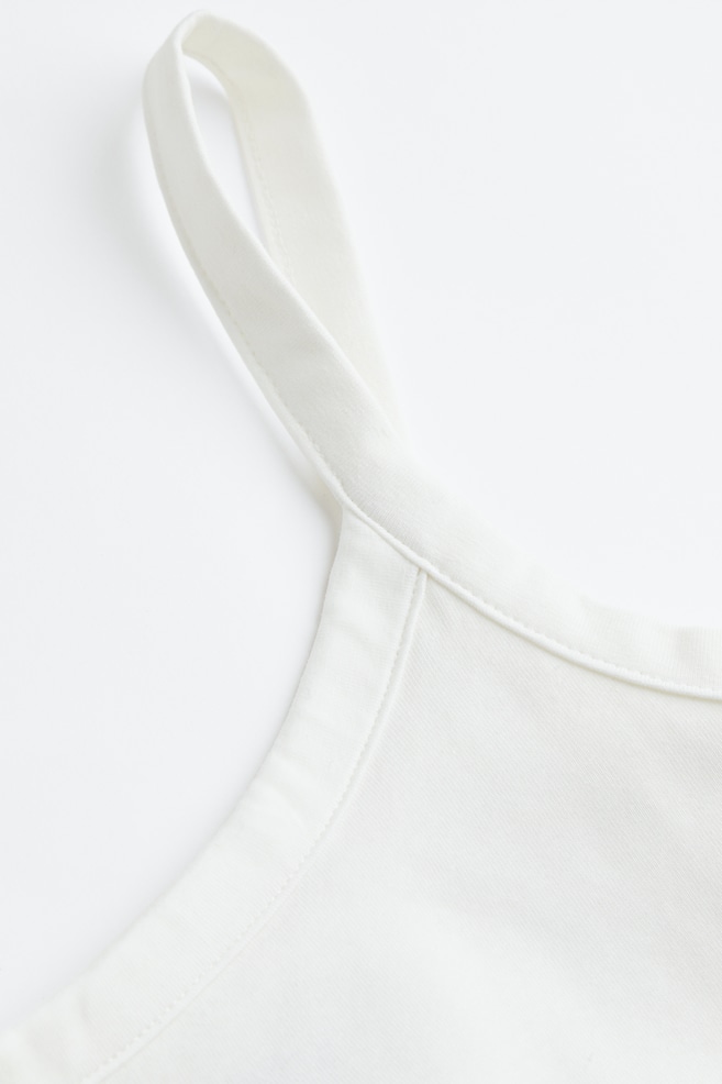 Cotton vest top - White/Beige/Black - 5