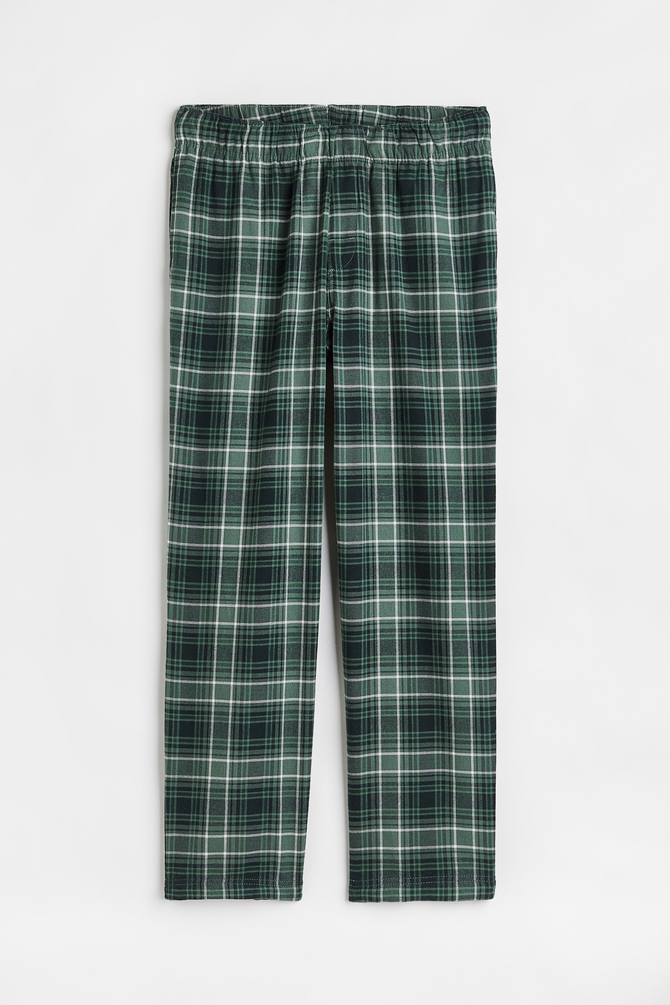 Xem ảnh lớn hơn: Quần ngủ Relaxed Fit - Màu xanh lá/Kẻ ca rô - Men | H&M VN 1