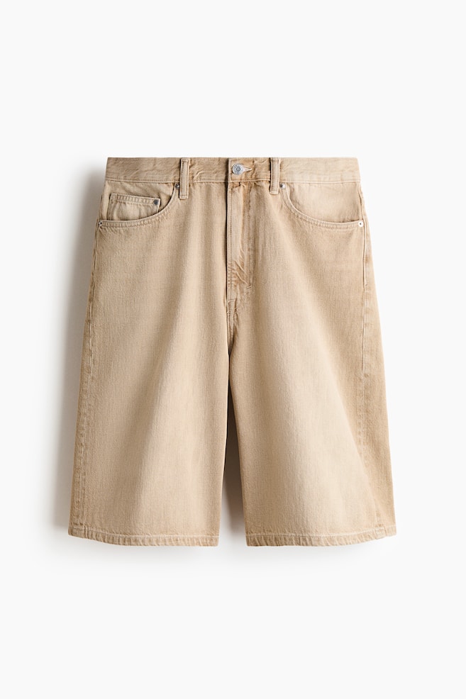 Baggy Denim shorts - Beige/Denim black - 1
