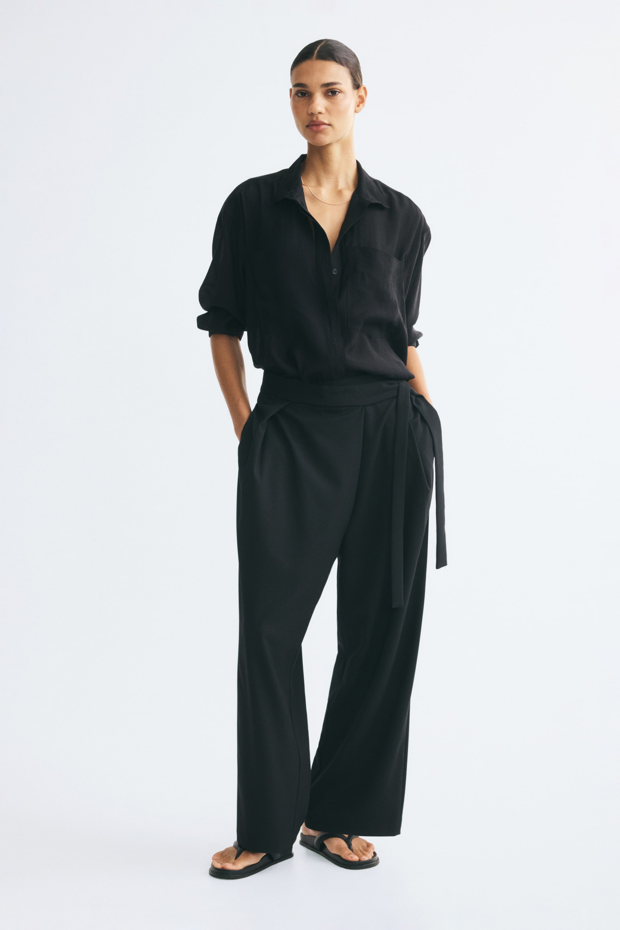 Wrap-Detail Pants
