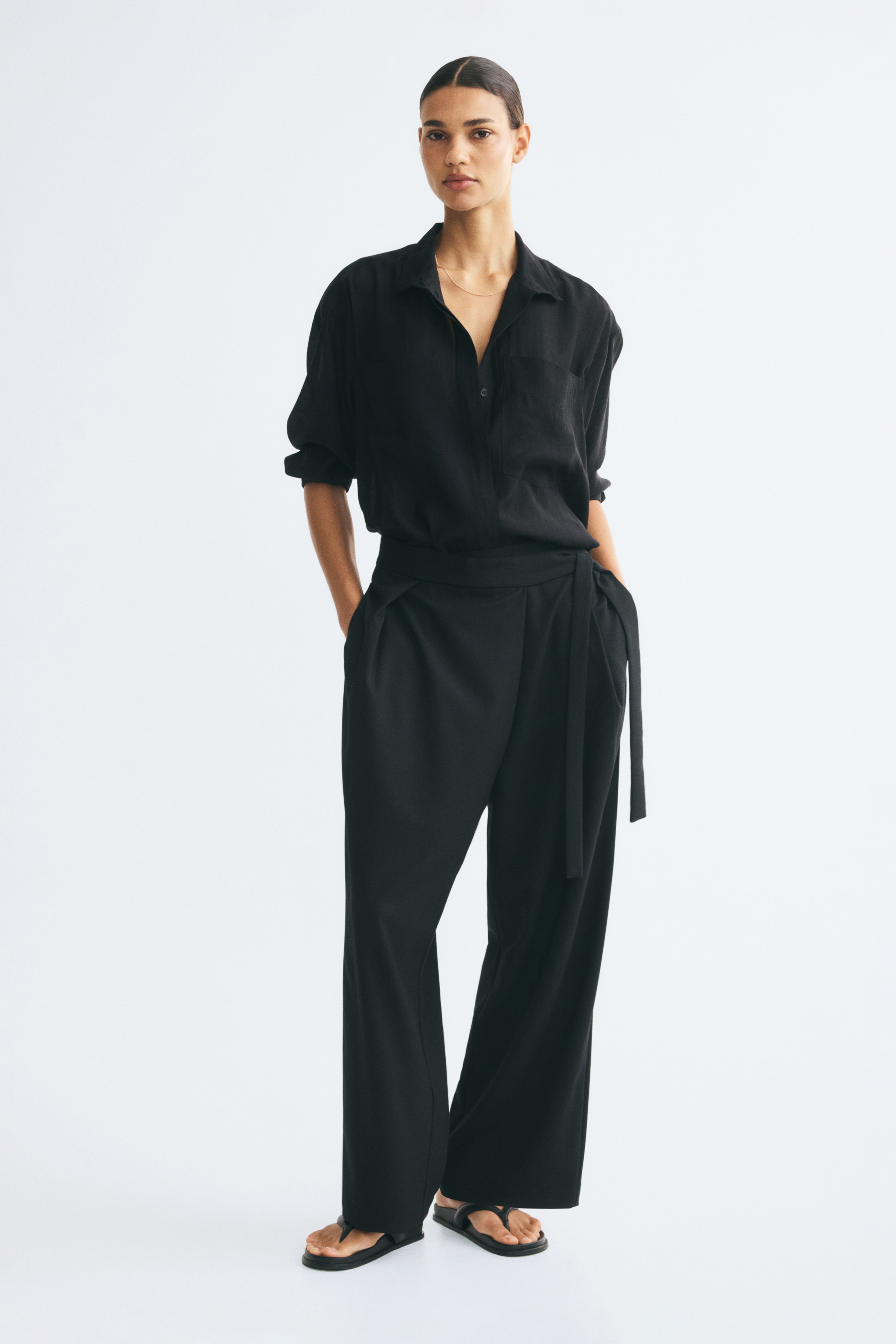 Wrap-Detail Pants