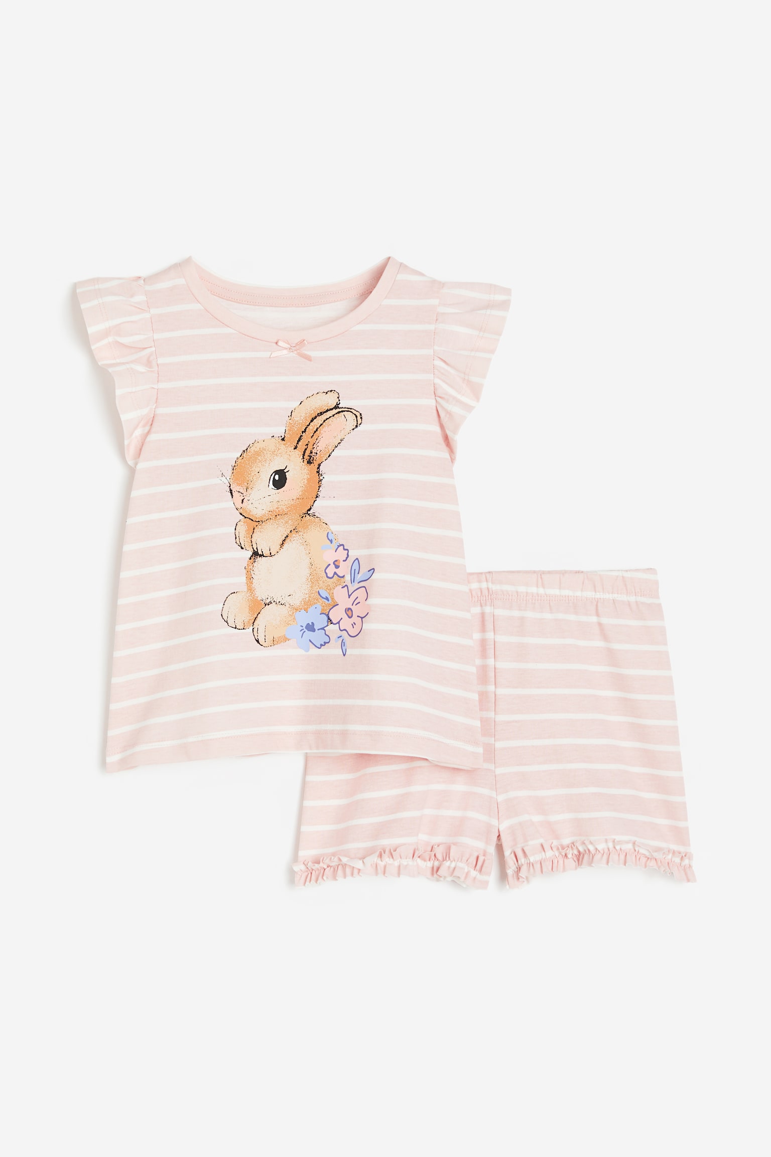 Jersey pyjamas - Light pink/Bunny/Natural white/Hearts/Light yellow/Floral/Light turquoise - 1