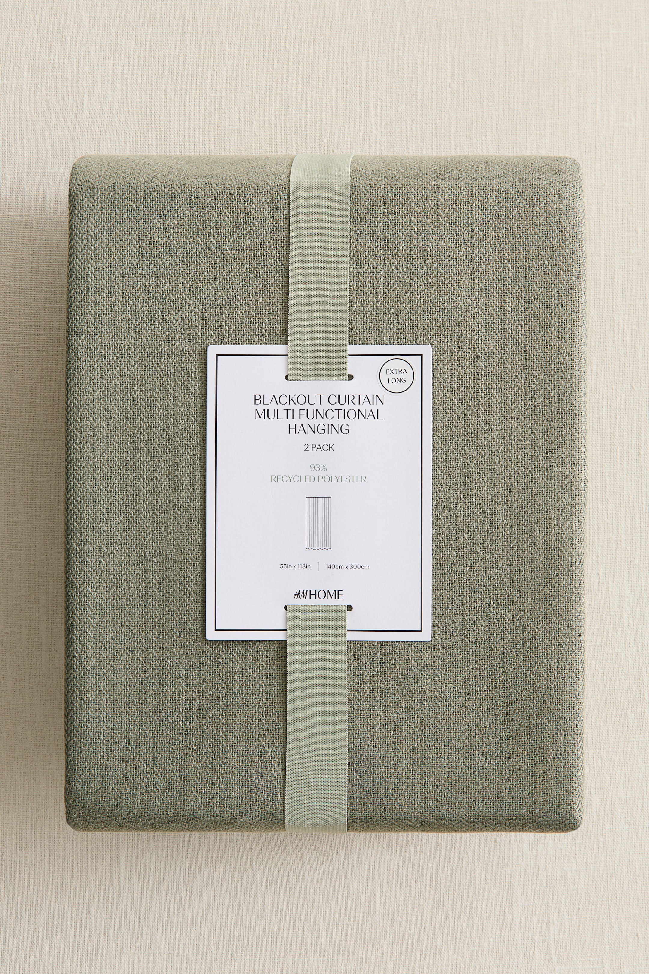 View larger image: 2-Pack Extra-Long Blackout Curtain Panels - Khaki green - Home All | H&M CA 2