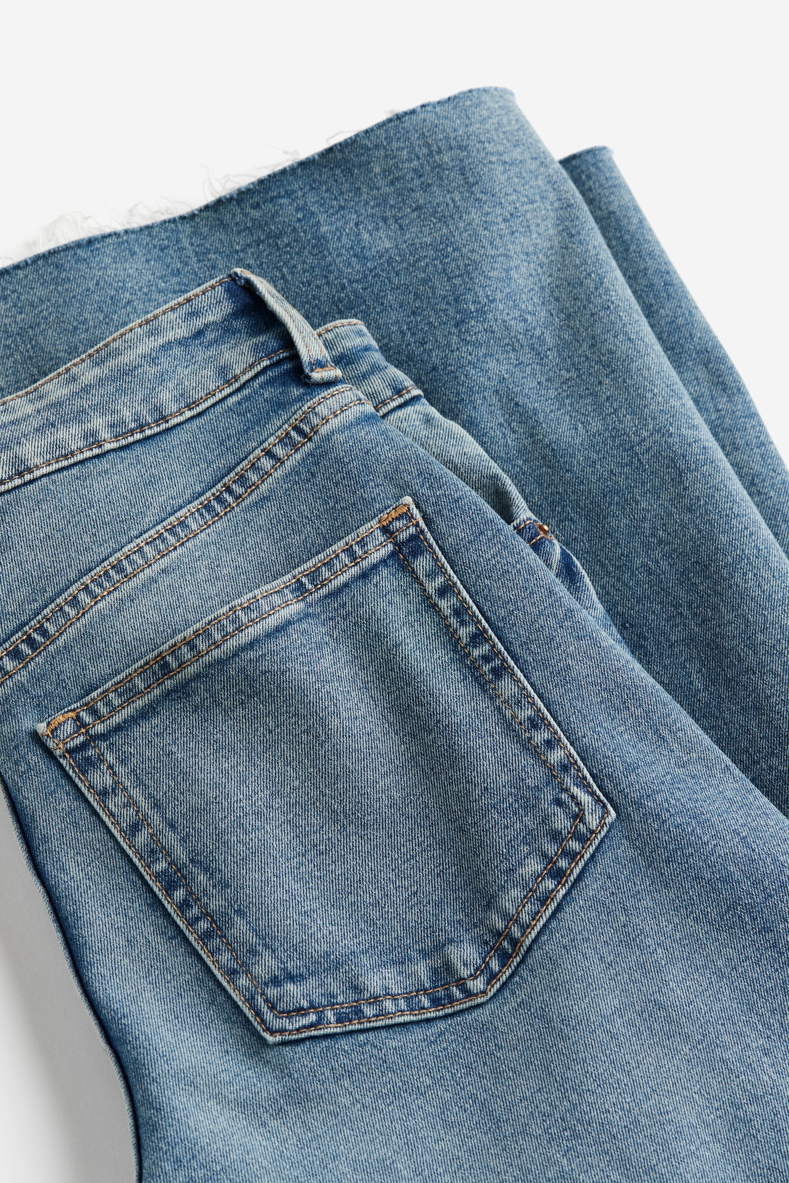 Wide High Ankle Jeans - Medium denim blue/Light denim blue/Denim blue/White/Dark denim grey - 3