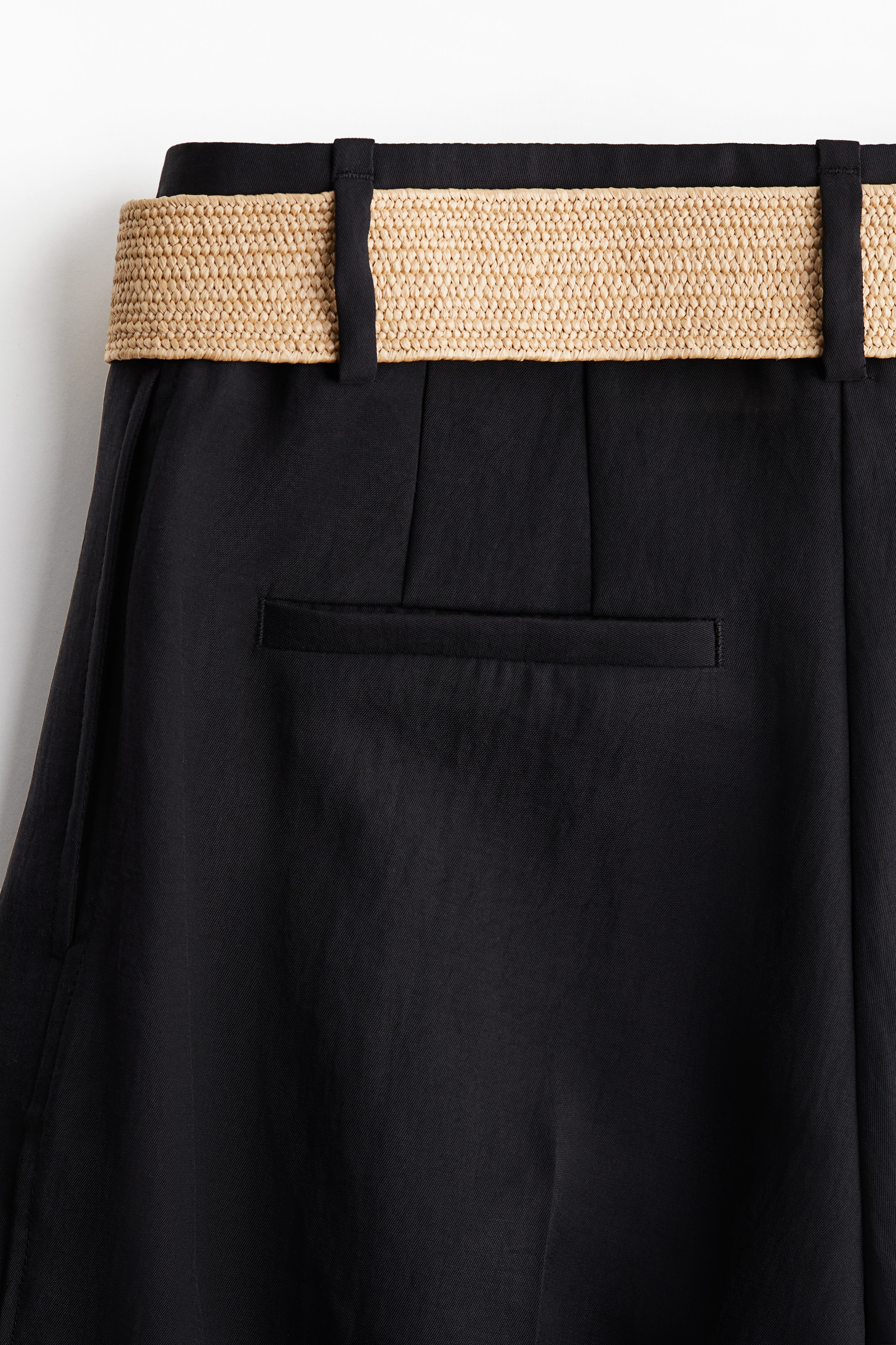 Wide belted trousers