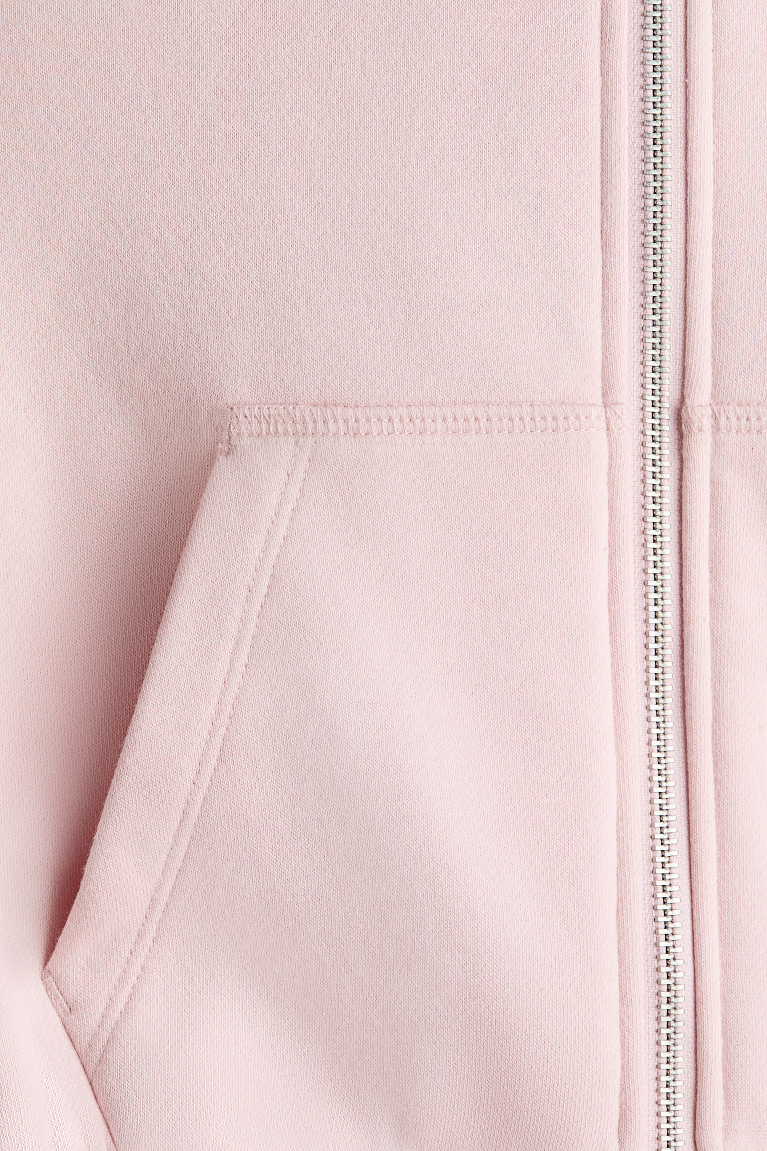 Zip-through hoodie - Light pink/Cream marl - 2