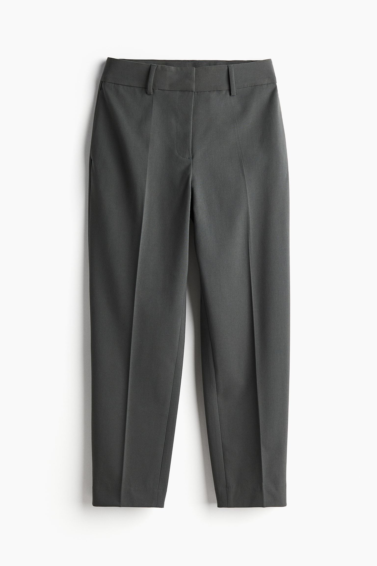 Cigarette trousers - Dark grey-green/Black/Light beige marl/Powder pink/Navy blue/Navy blue/Grey/Checked/Light beige - 2