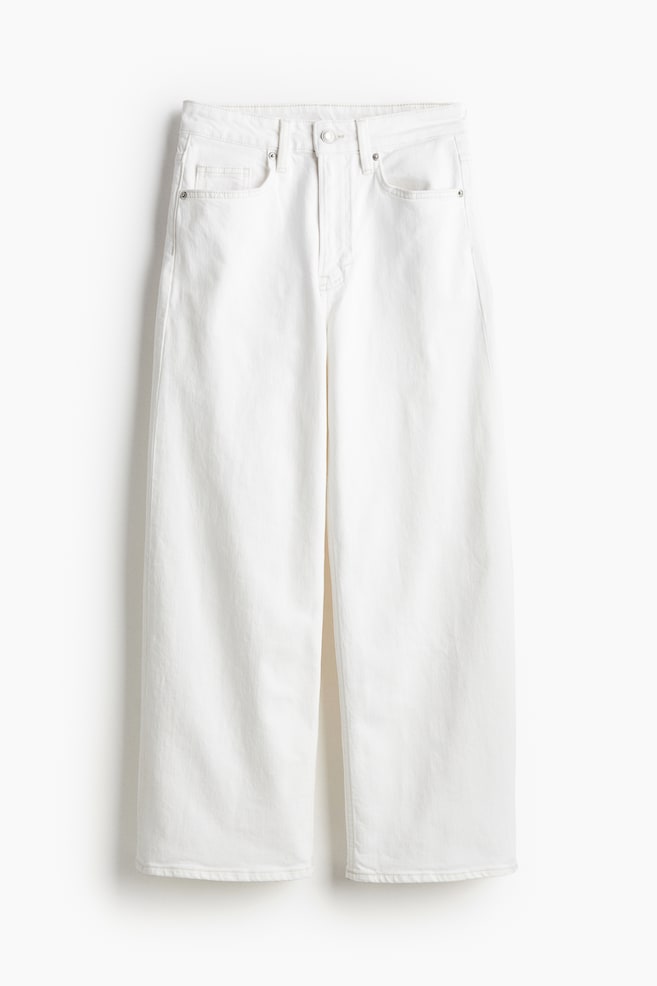 Wide High Cropped Jeans - White/Light denim blue/Pale denim blue/Light beige/Denim blue/Dusty beige/Dark denim blue/Dark denim blue - 1