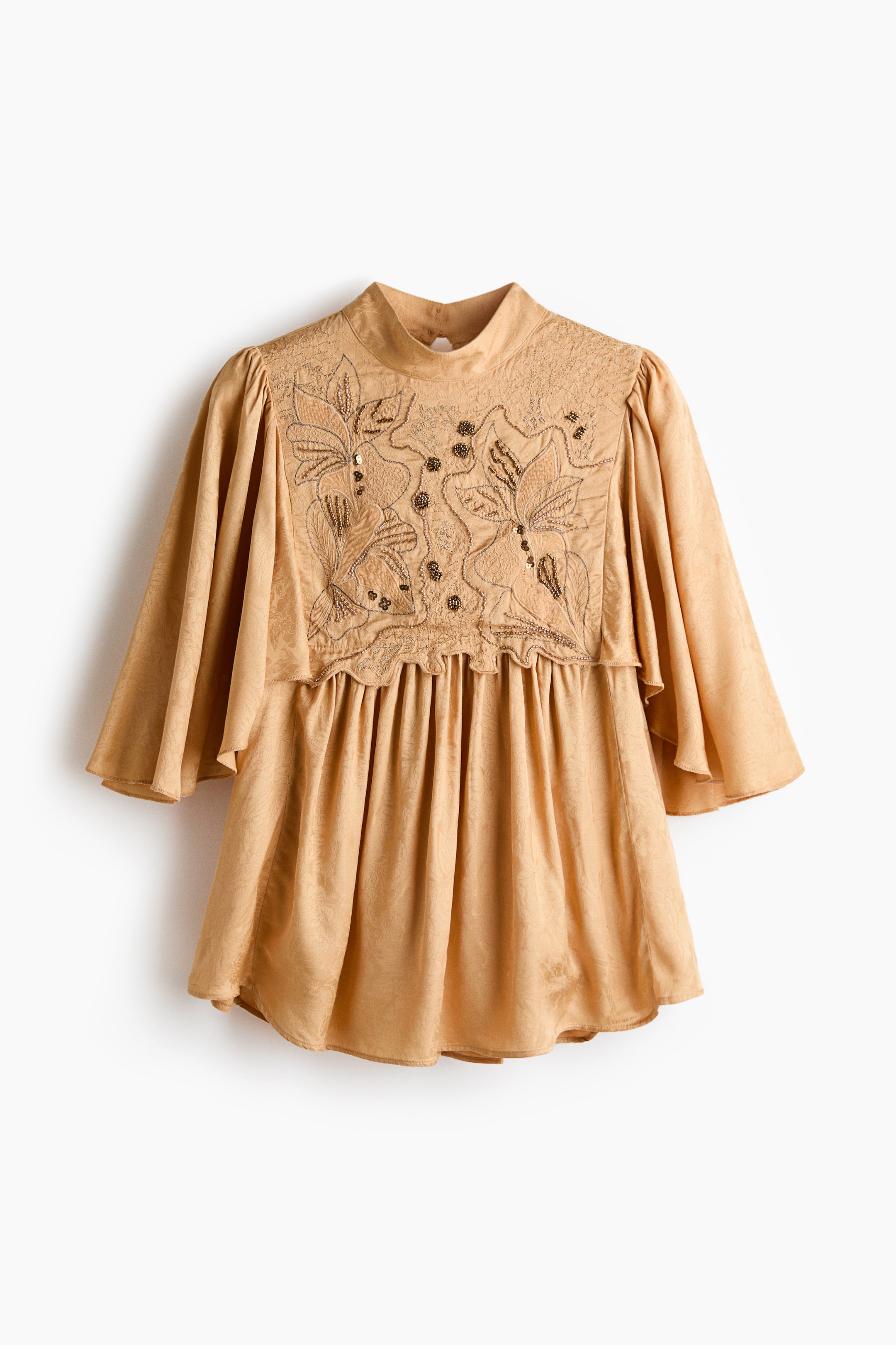 View larger image: Embroidered jacquard blouse - Yellow - Ladies | H&M 5