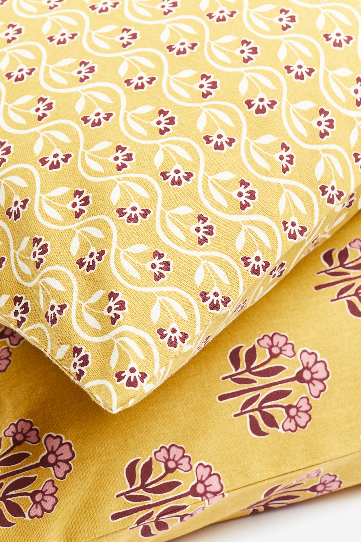 2pack Printed Cushion Covers Yellow/floral Home All H&M US