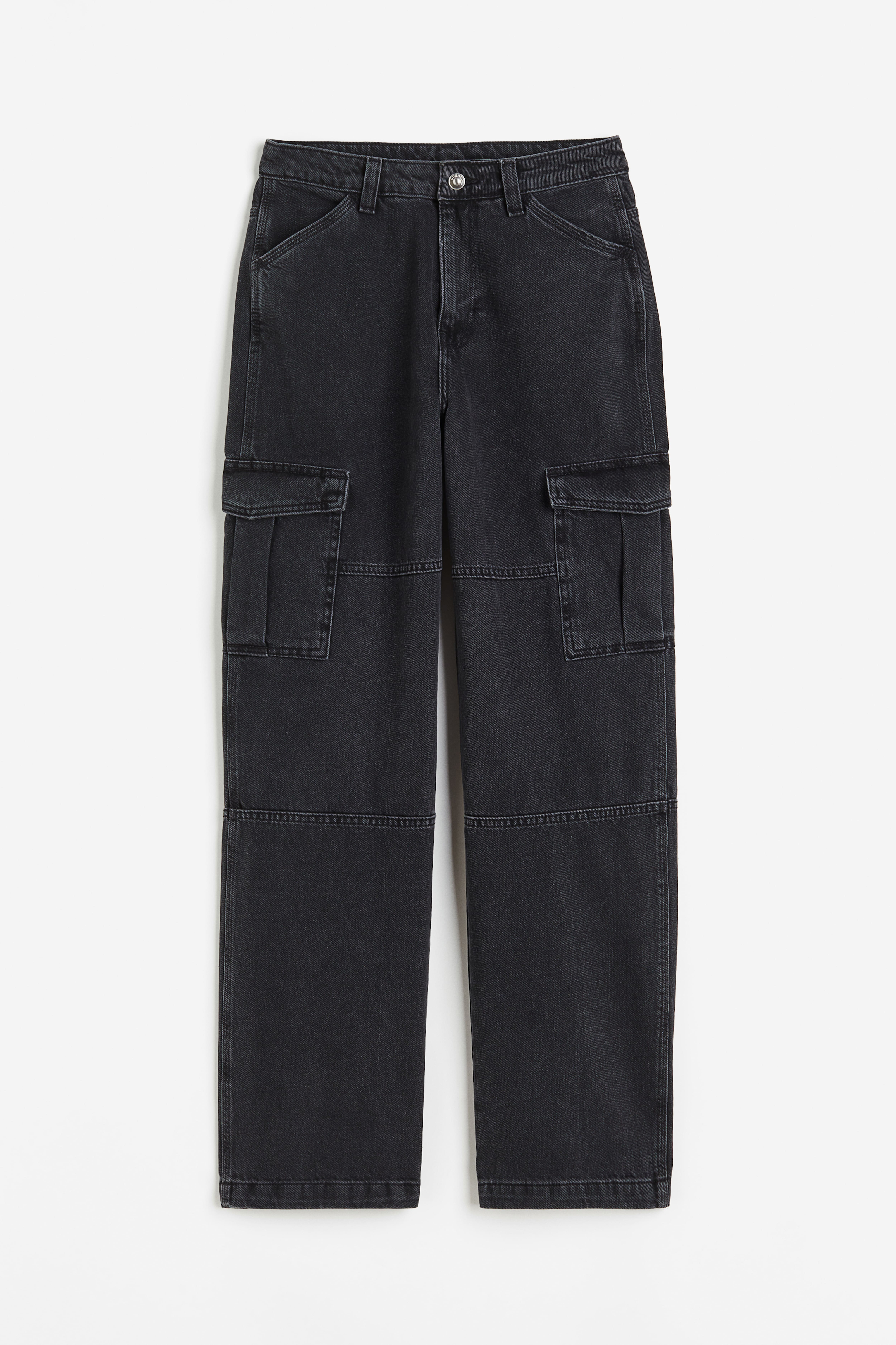 Denim cargo trousers