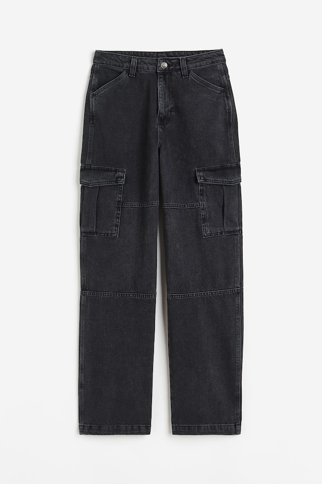 Denim cargo trousers - Black/Denim blue/Light denim blue/Grey - 2