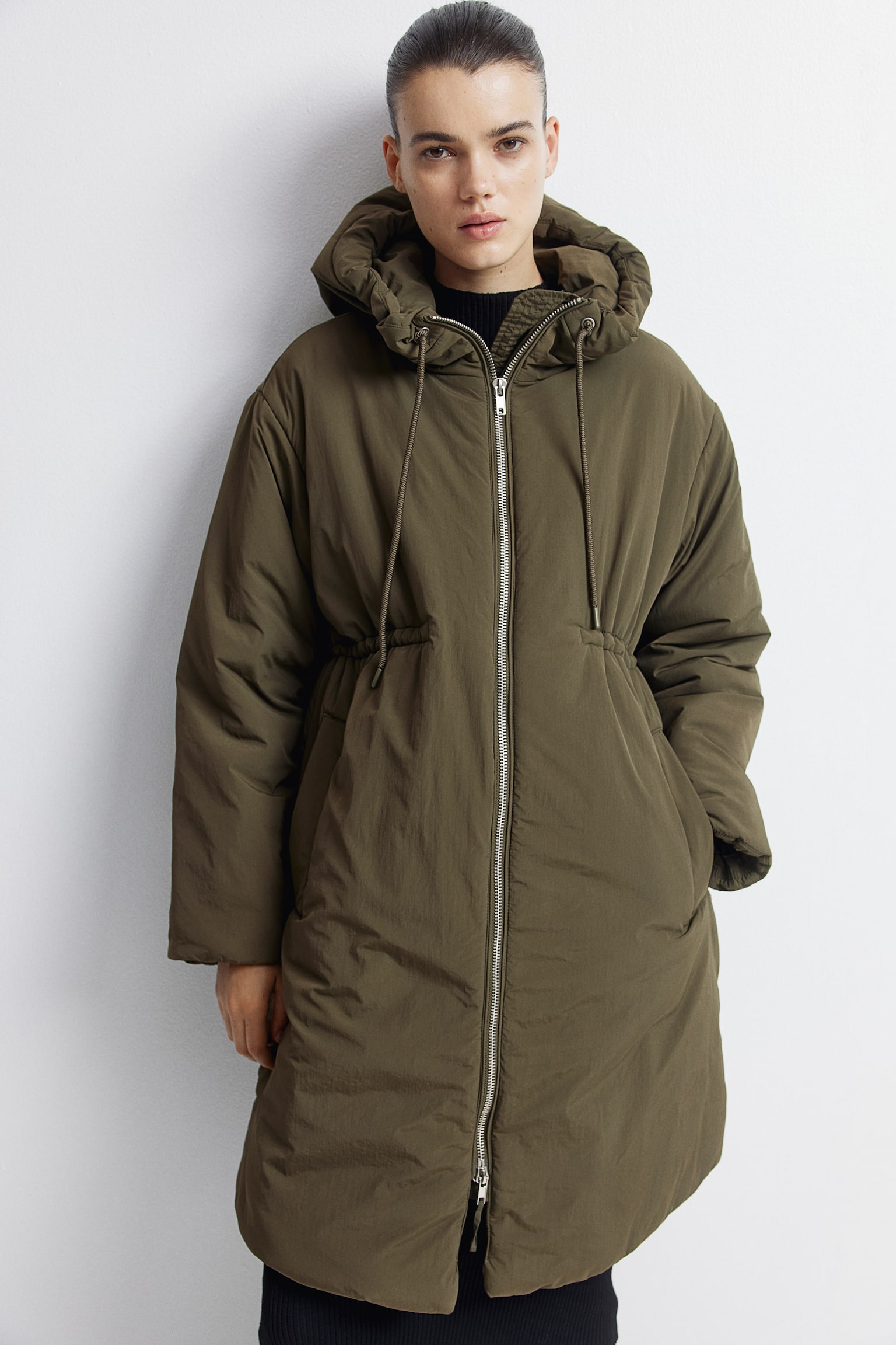 MAMA Padded parka - Dark khaki green/Black - 6