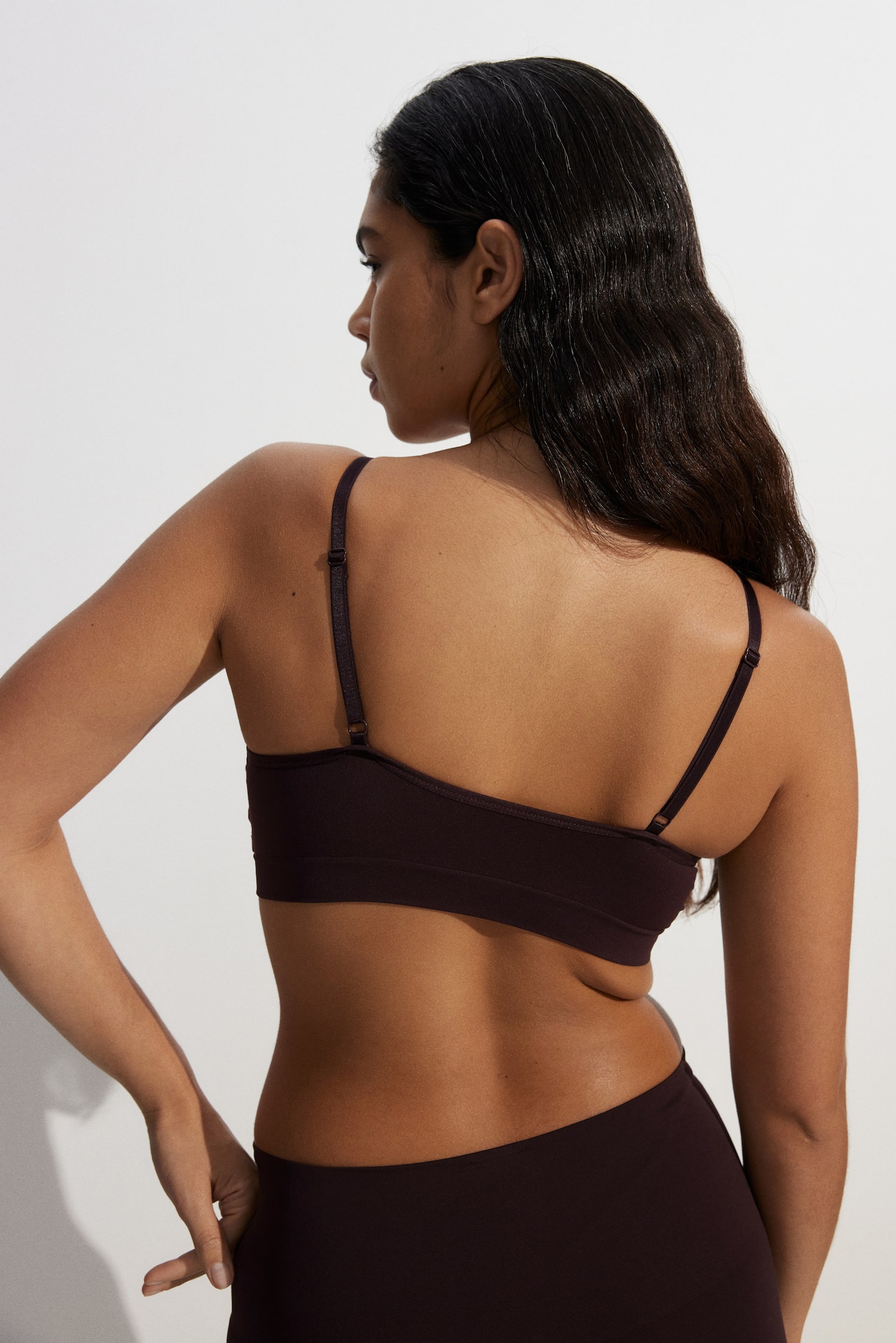 חזייה רכה מרופדת Seamless - חום כהה/בז' בהיר/ורוד בהיר/Black/כחול כהה/לבן/ורוד מאובק - 4