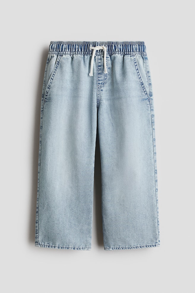 Joggers Straight en denim - Azul denim claro - 1