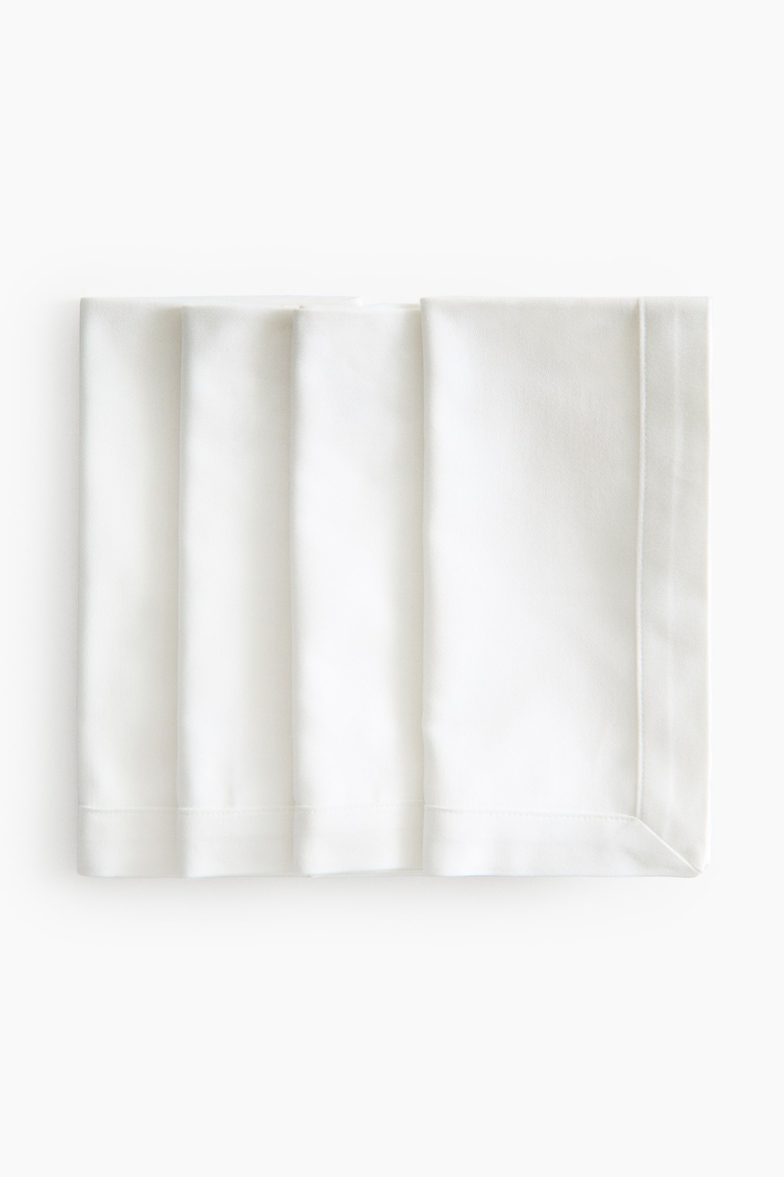 4-pack damask napkins - White/Light greige/Dusty yellow