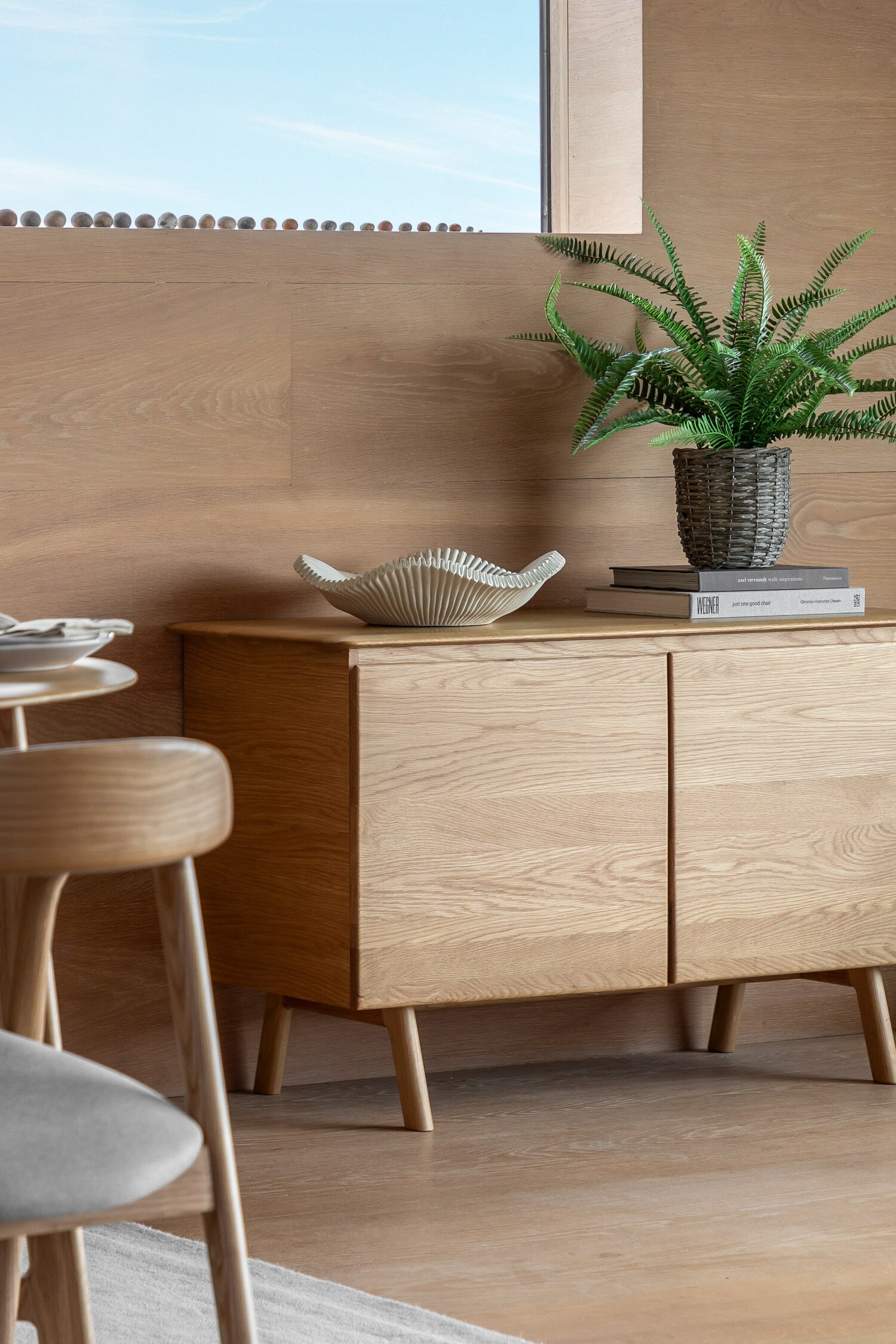 Wooden 2 Door Sideboard - Natural