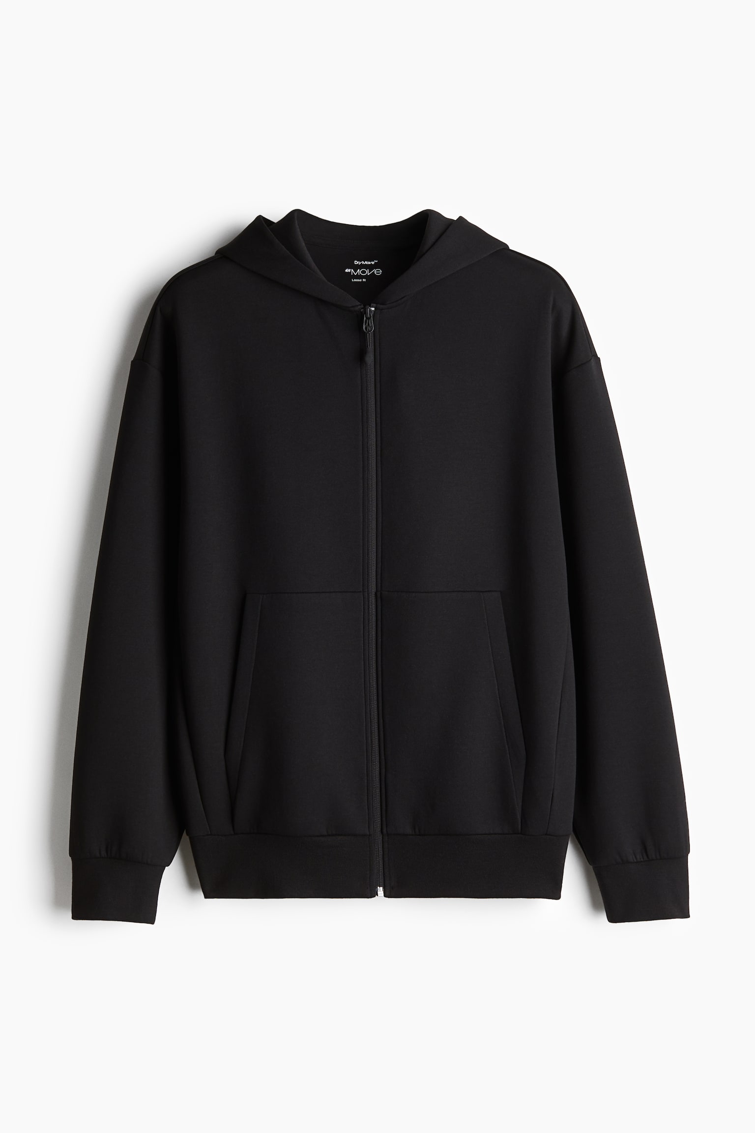 Sports zip-through hoodie in DryMove™ - Black - 2