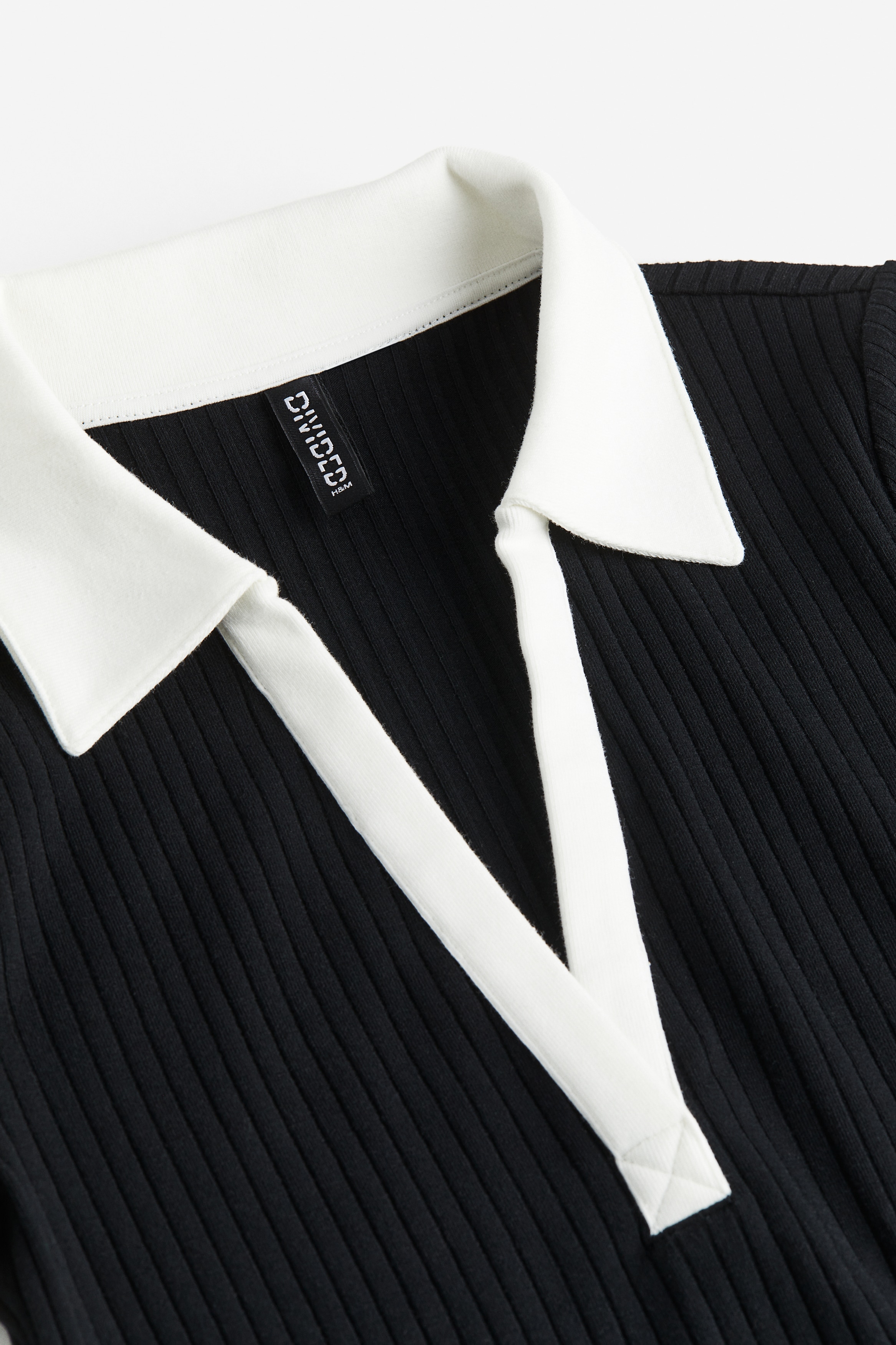 Women's Black Collared Jersey Dress | H&M US