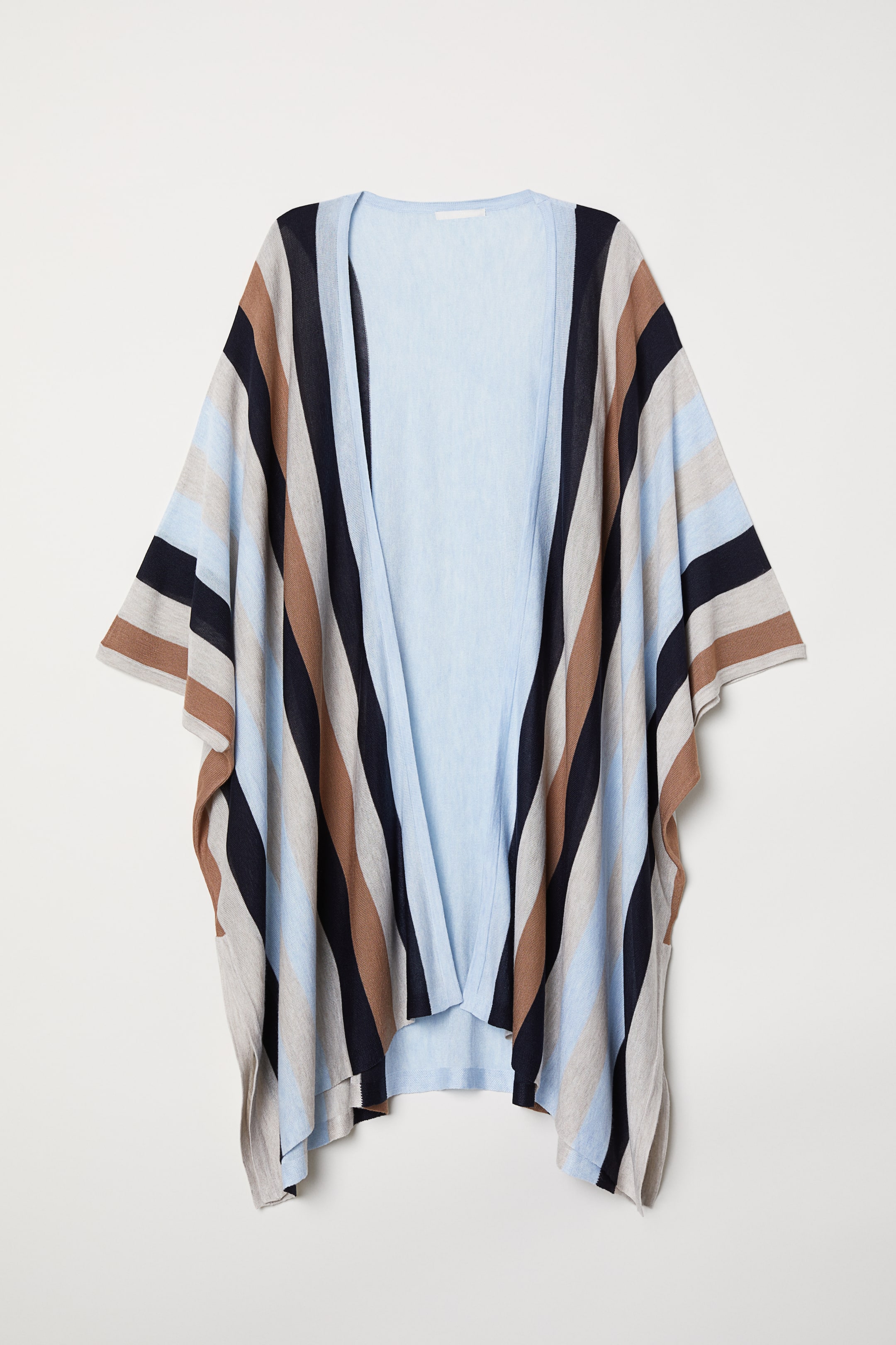 View larger image: Fine-knit cardigan - Light blue/Striped - Ladies | H&M 1