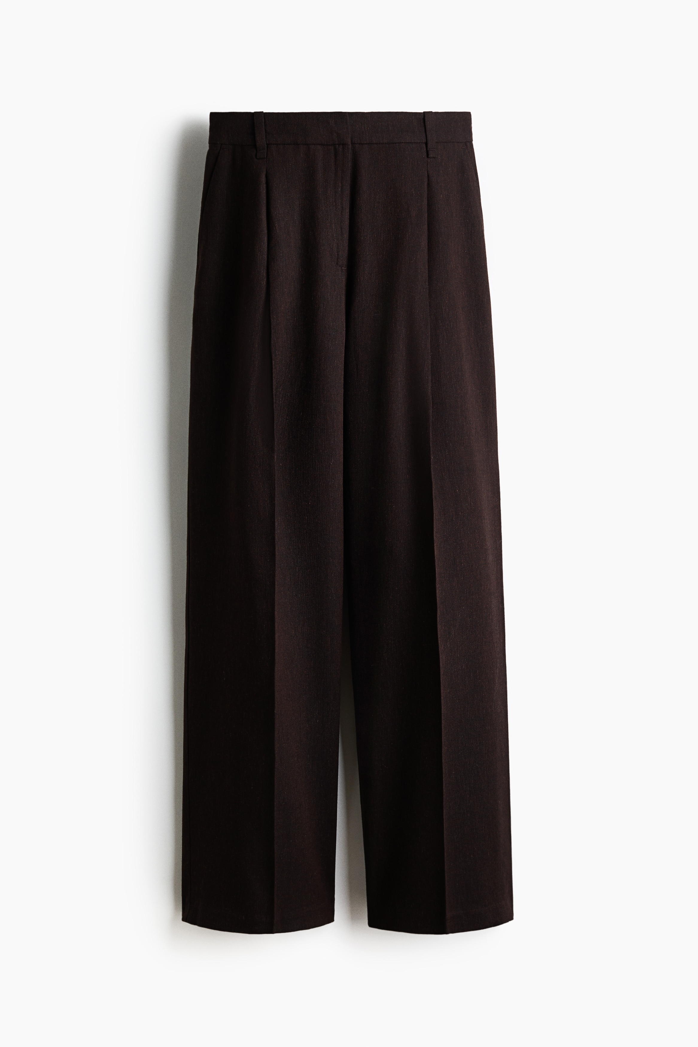 Tailored linen-blend trousers