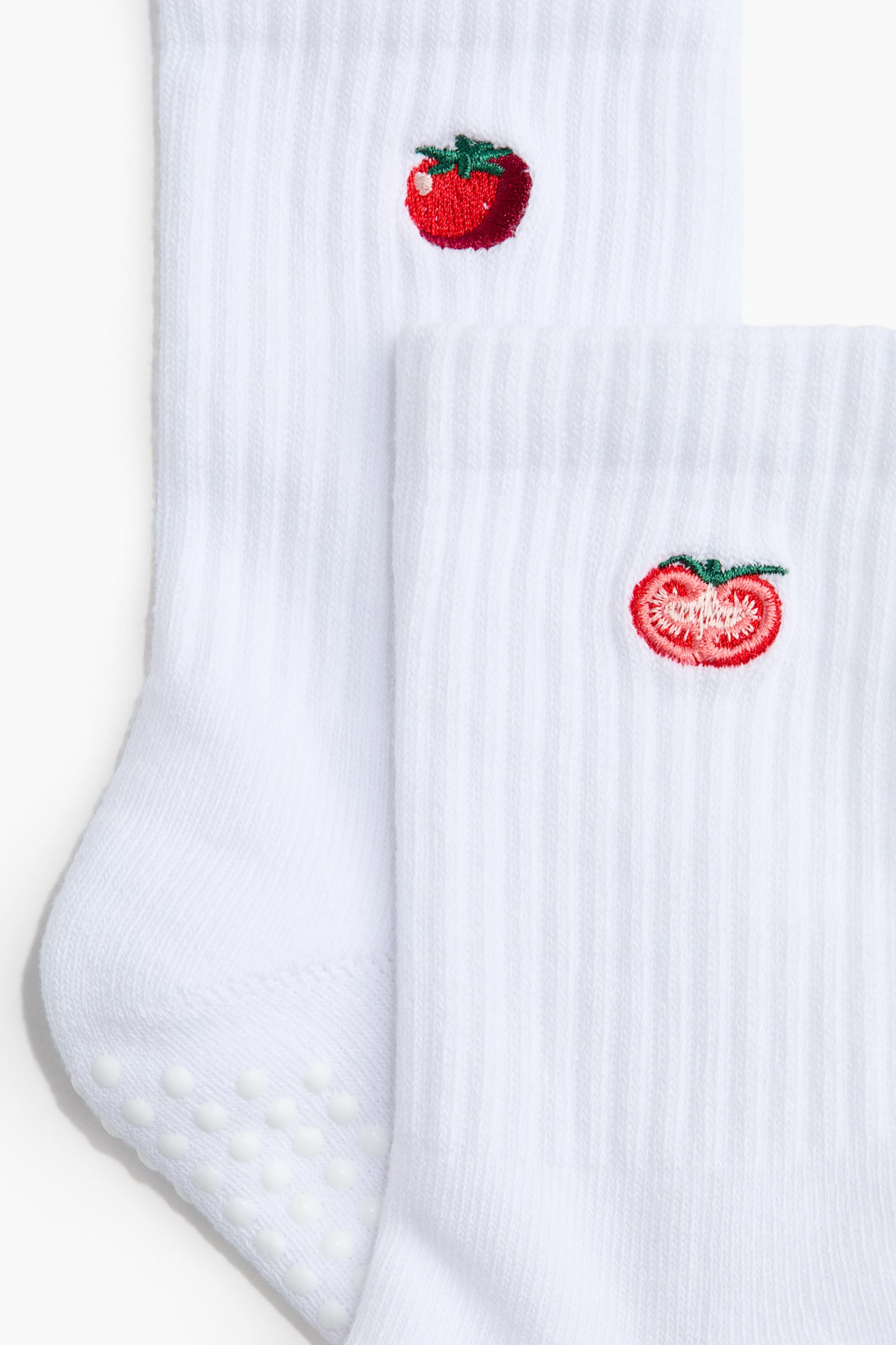 Anti-slip sports socks - White/Tomato - 2