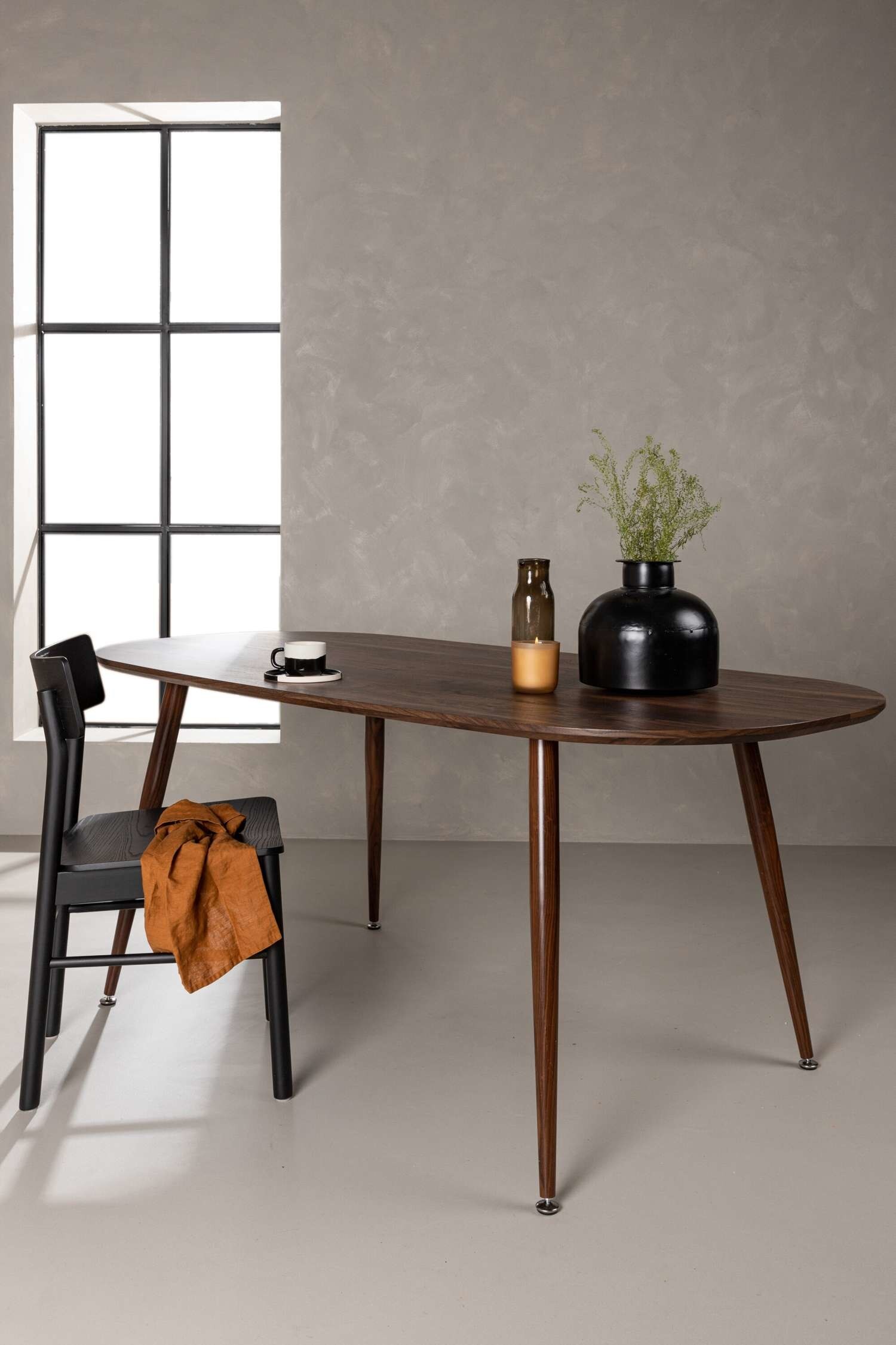 Sanford Dining Table - Mdf, Dark Brown