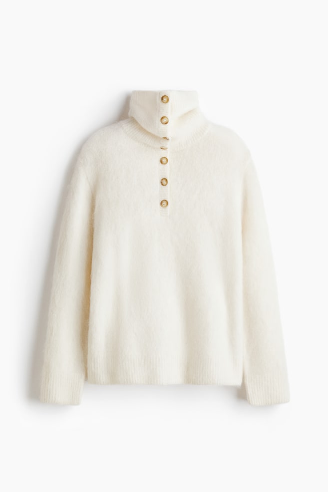 Mohair-blend jumper - Cream/Beige - 1
