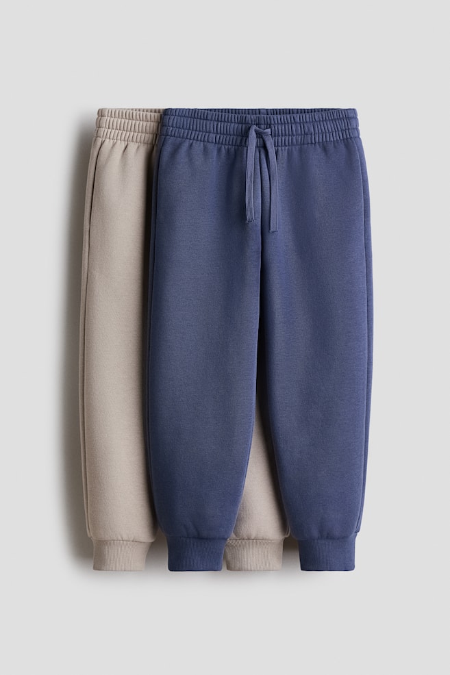 2-pack sweatshirt joggers - Dusty blue/Beige/Black/Navy blue/Black/Light grey/Light grey marl - 1