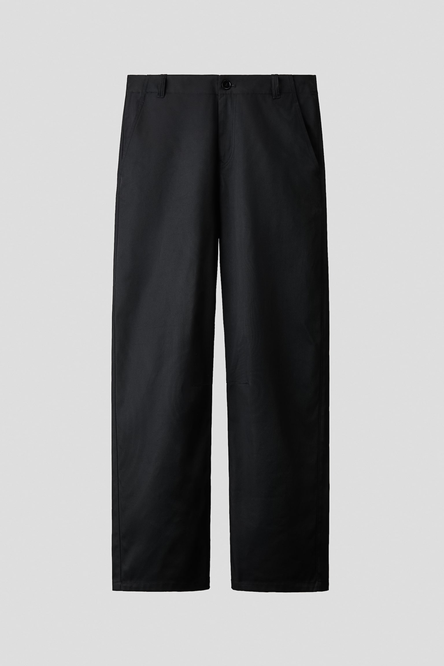 Мужские брюки H&M Slim-Fit Tailored Twill, цвет: Чёрный — фото 1